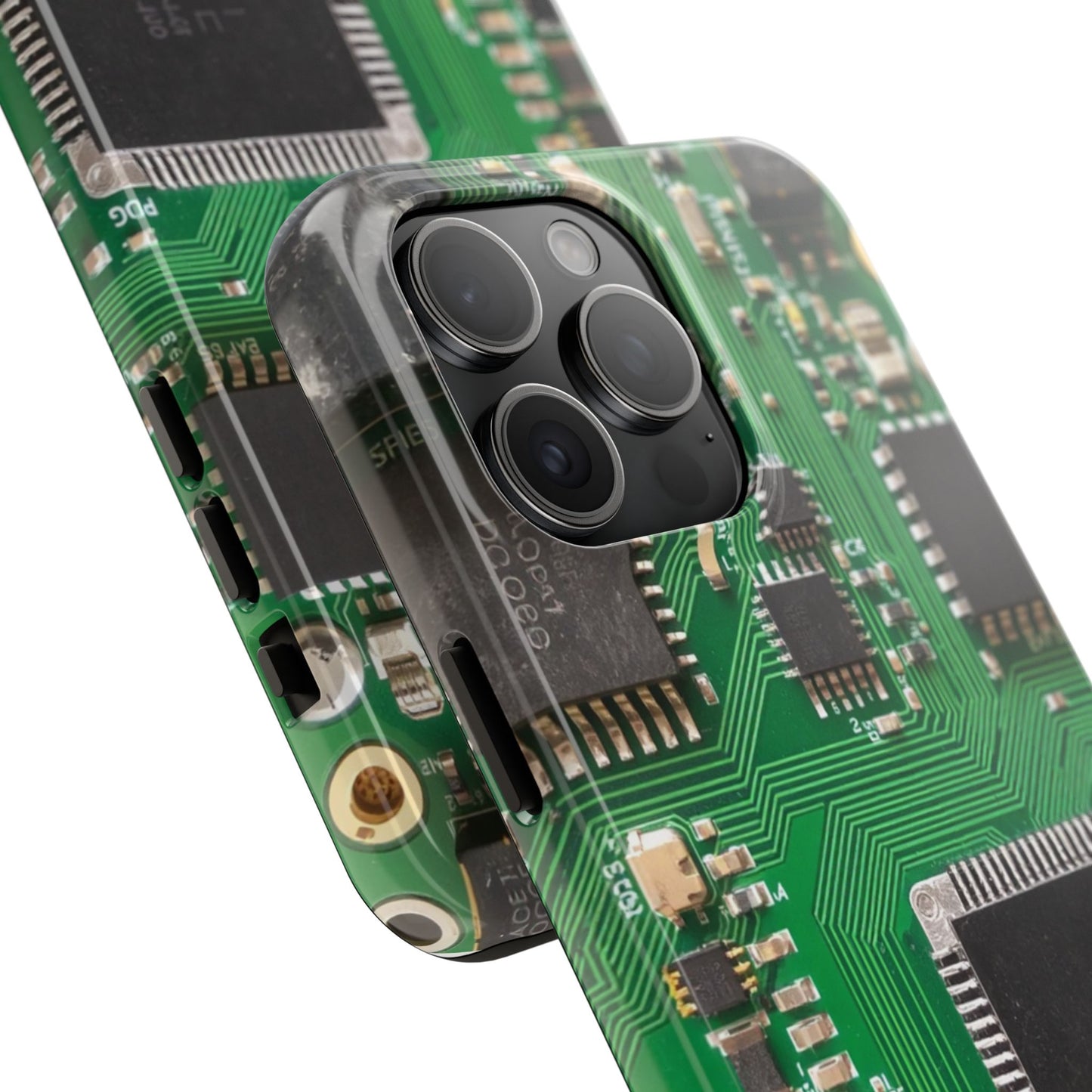 Circuit Board Tough Phone Case - Durable Tech Design