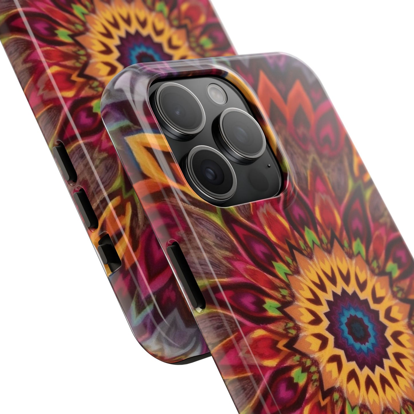 Vibrant Floral Mandala Tough Phone Case | Stylish and Durable Protection - for iPhone
