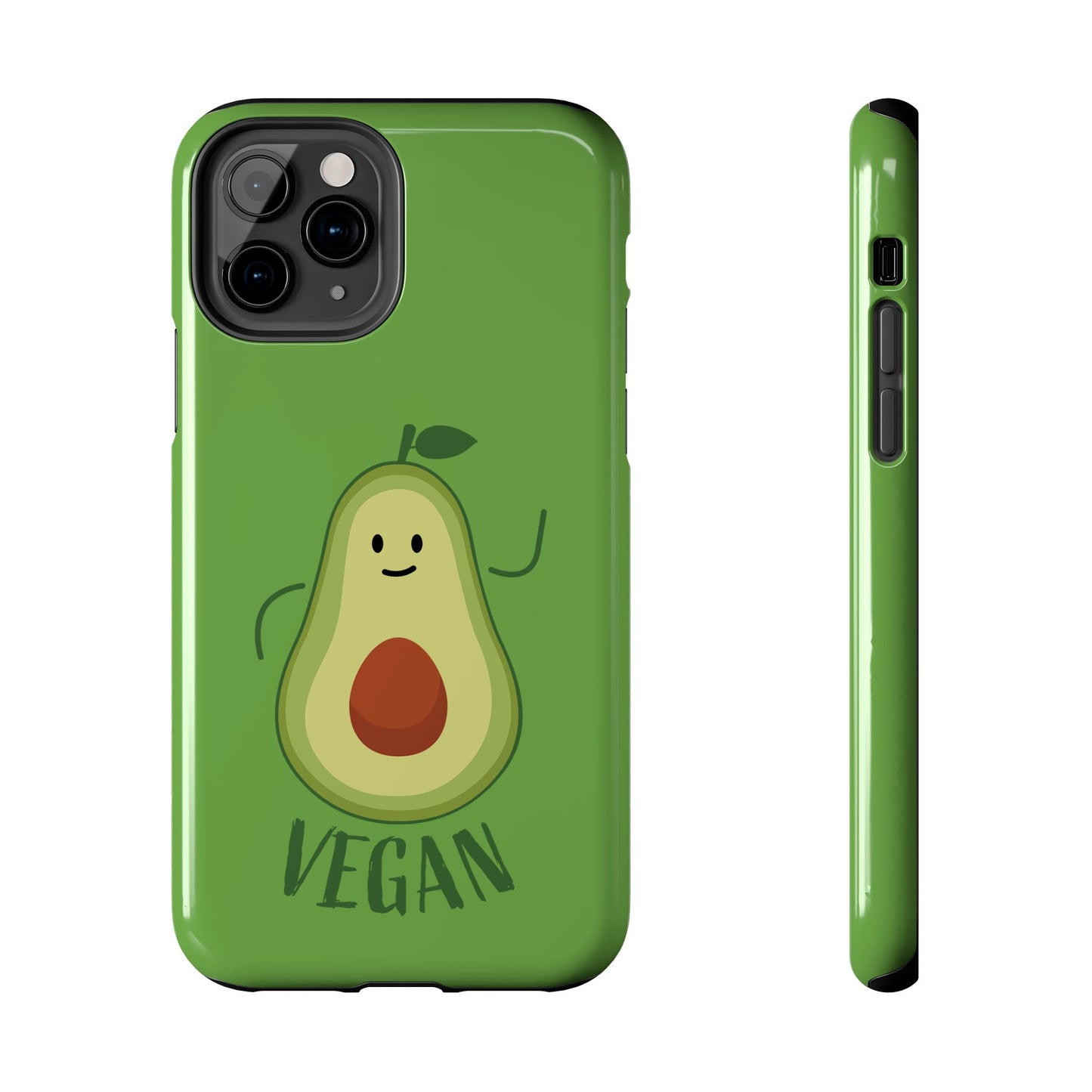 Vegan Avocado Tough Phone Case - Cute & Durable Phone Cover - for iPhone