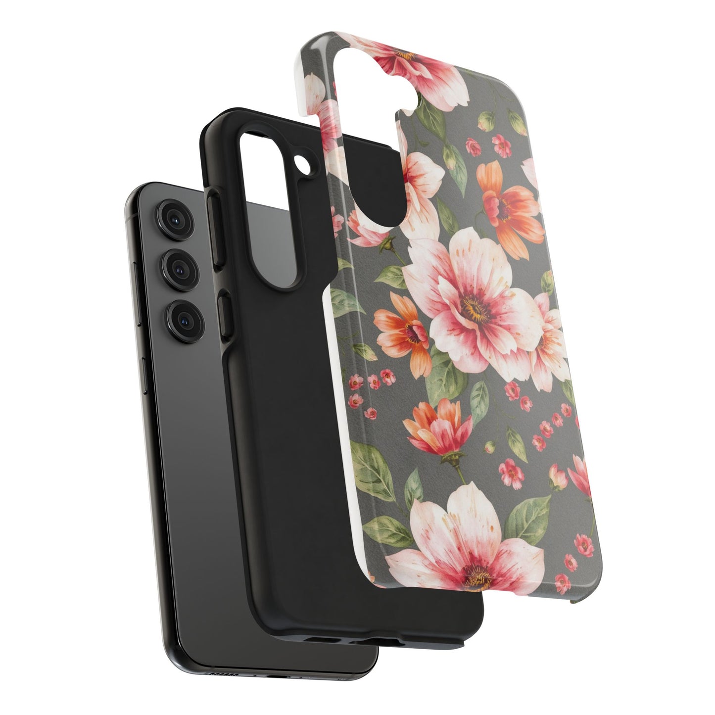 Floral Pink Tough Phone Case - Stylish & Durable Floral Design - for iPhone