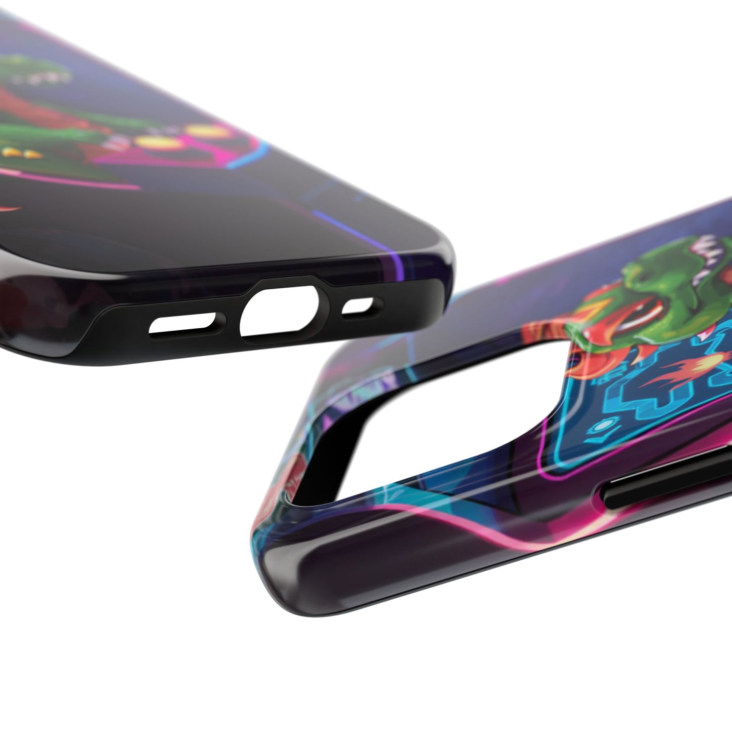 Retro Gamer Tough Phone Case with Dragon Design