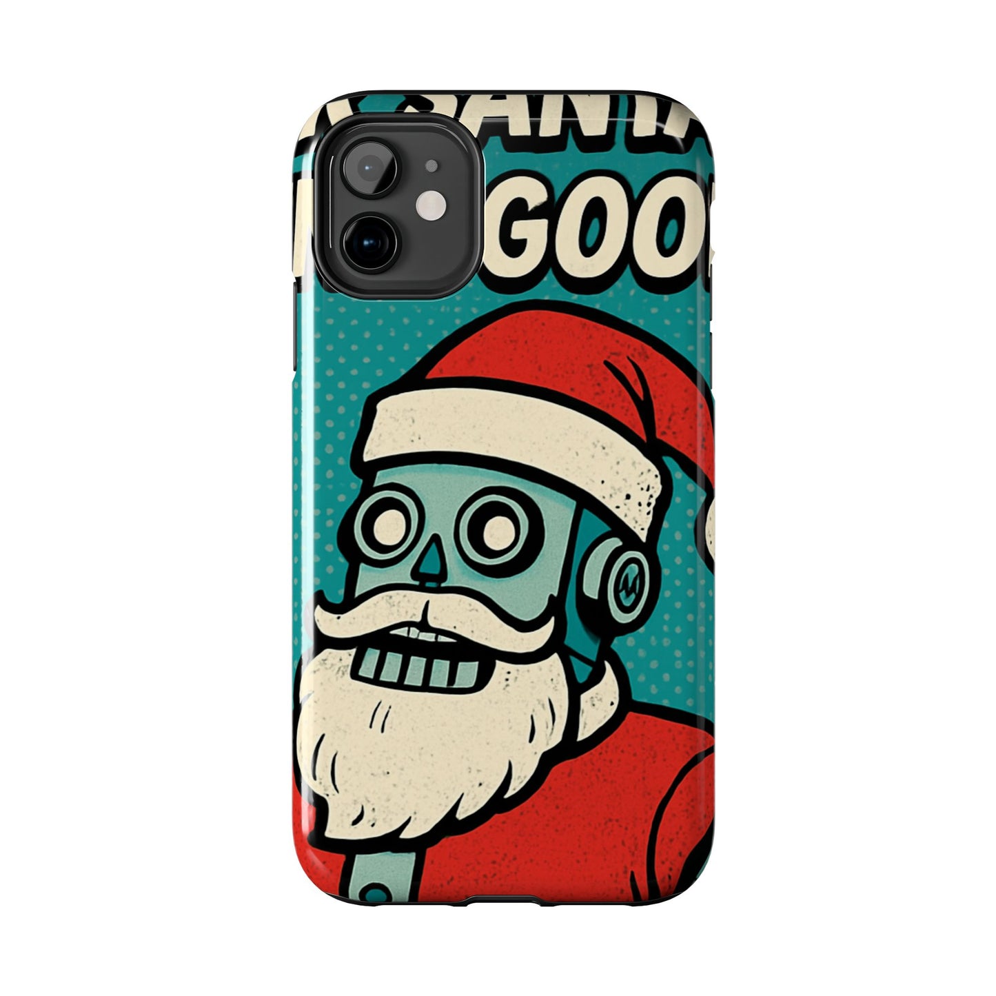 Santa Robot Phone Case - Durable Tough Design for Holidays