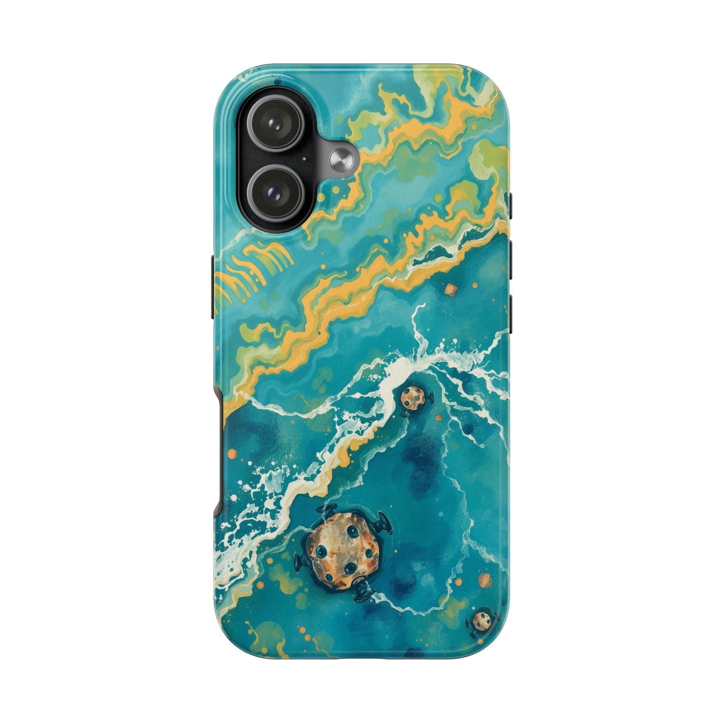 Ocean Wave Tough Phone Case – Durable Protection with Abstract Art Design