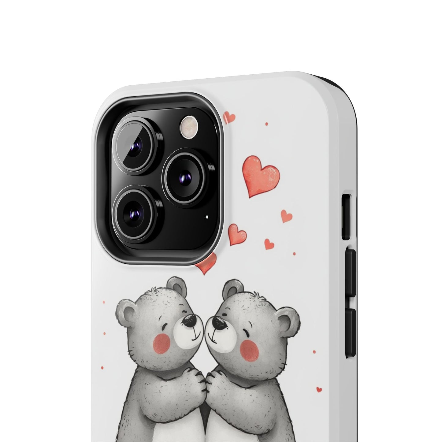 Cute Bear Love Tough Phone Case - Perfect for Valentine's Day & Couples