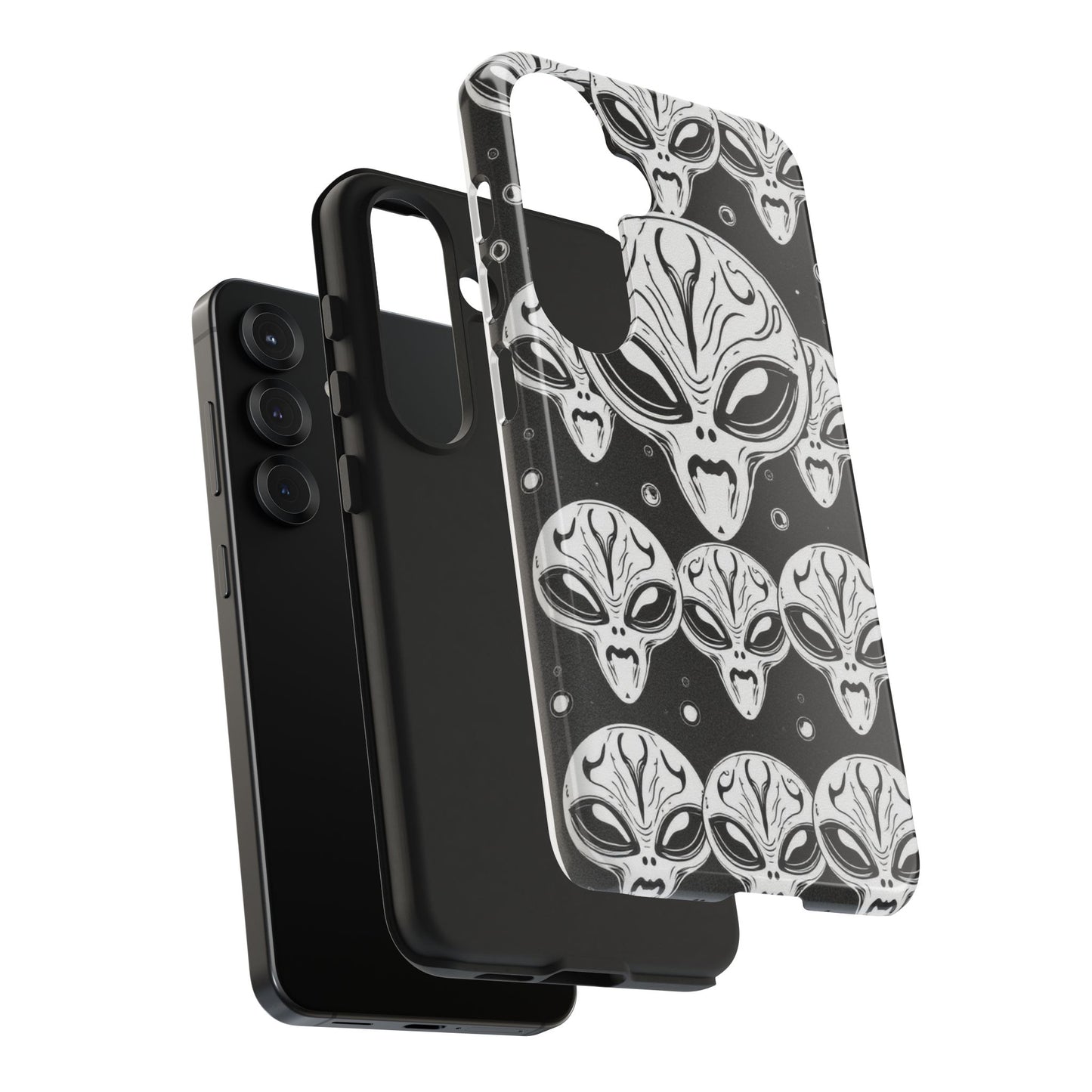 Alien Pattern Tough Phone Case - Durable Protection with Out-of-This-World Design