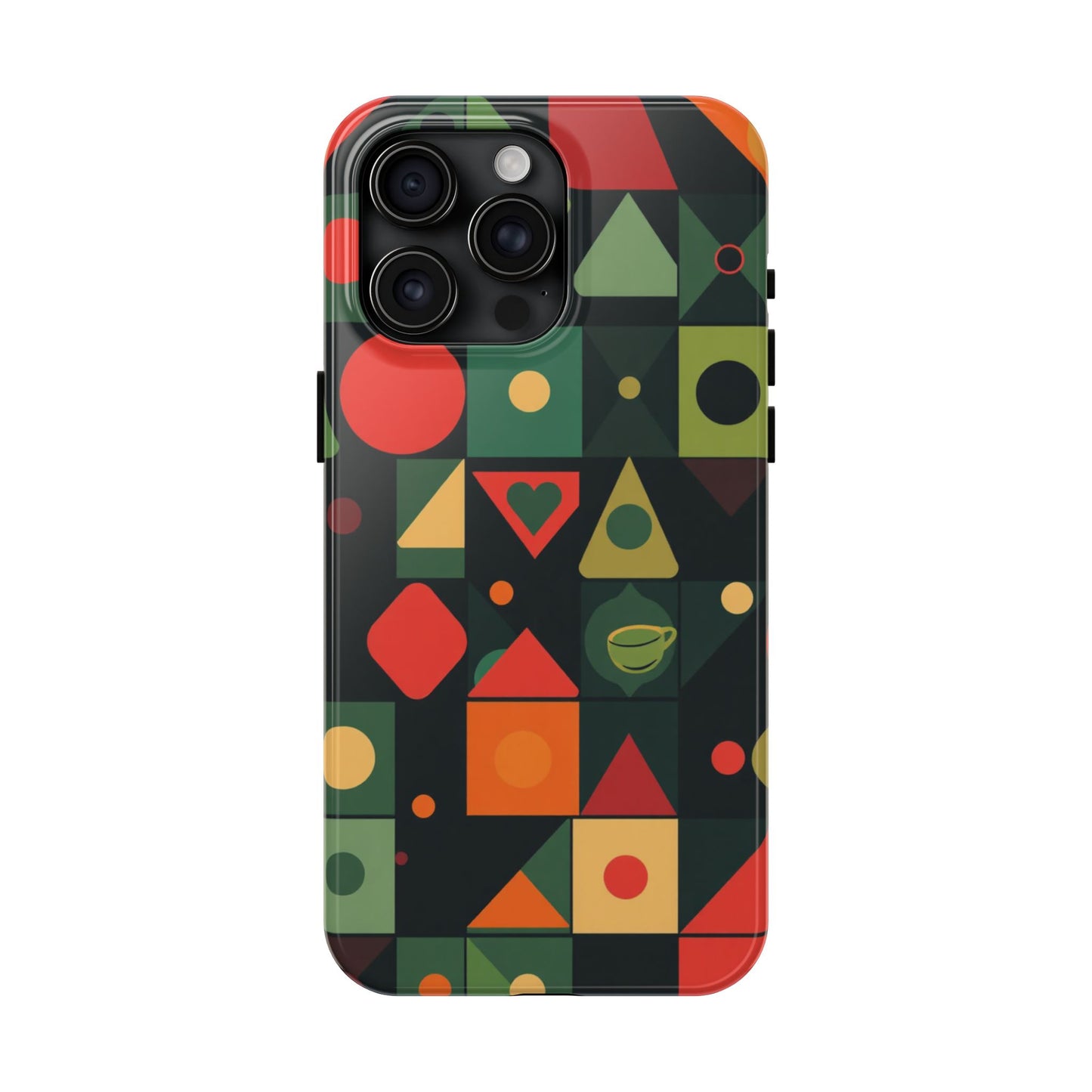 Vibrant Geometric Tough Phone Cases – Stylish Protection for Trendsetters - for iPhone