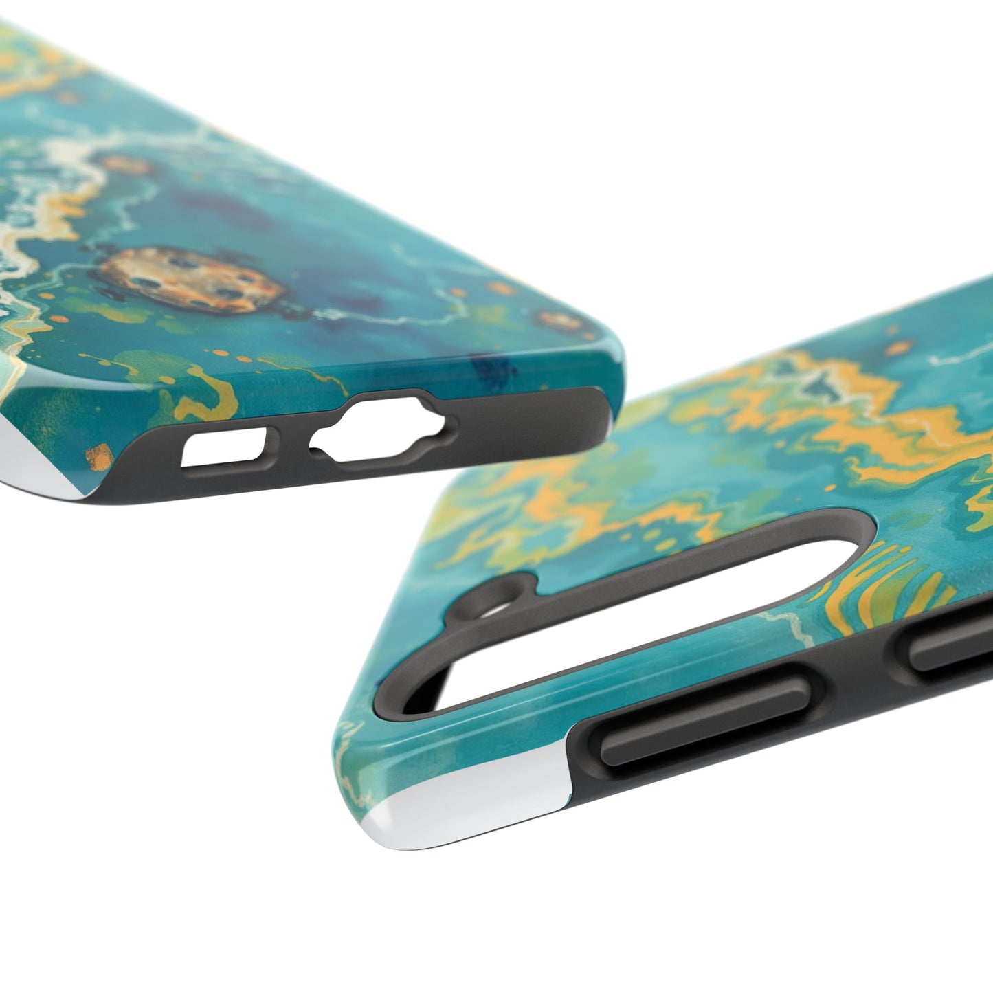 Ocean Wave Tough Phone Case – Durable Protection with Abstract Art Design