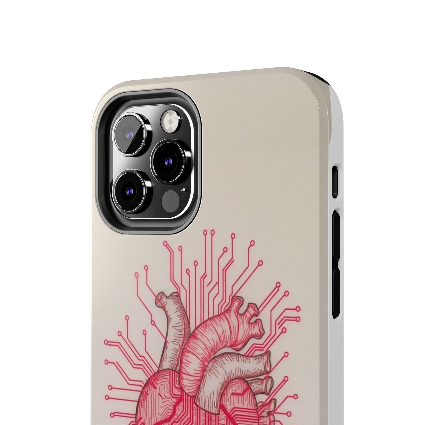 Heart Circuit Tough Phone Case – Unique Tech-Inspired Design for Tech Lovers