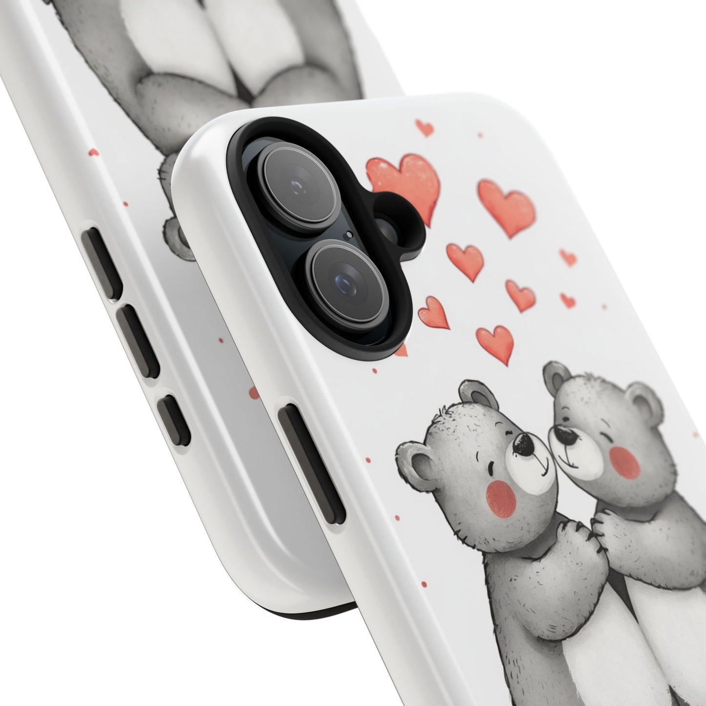 Cute Bear Love Tough Phone Case - Perfect for Valentine's Day & Couples