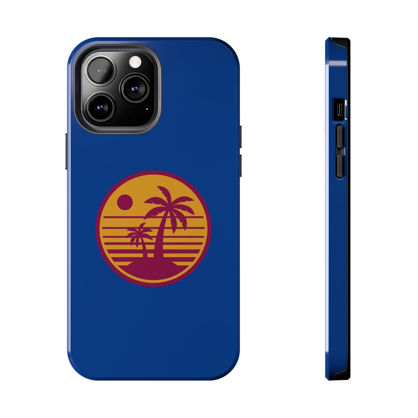 Retro Sunset Tough Phone Case - Vibrant Beach Vibes for Summer Adventures - for iPhone