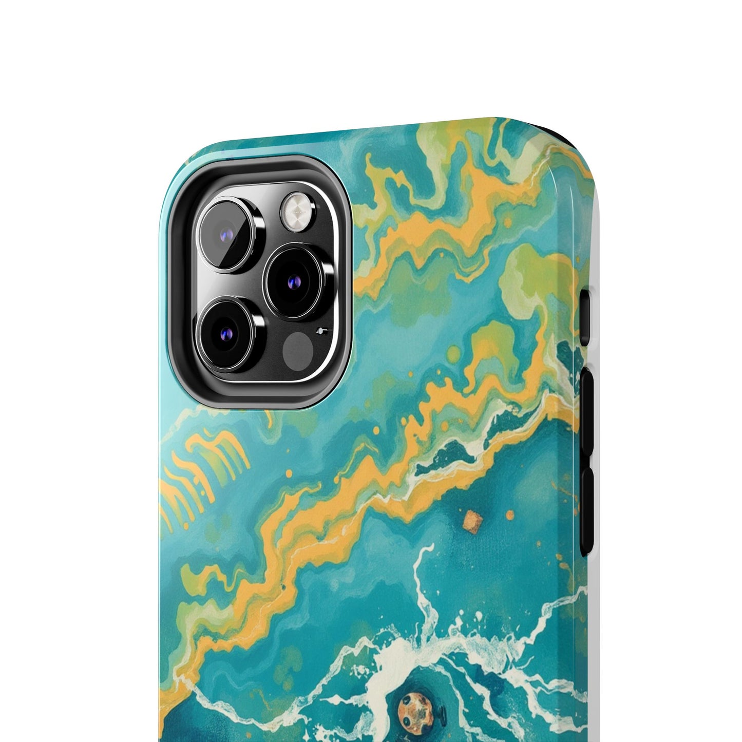 Ocean Wave Tough Phone Case – Durable Protection with Abstract Art Design