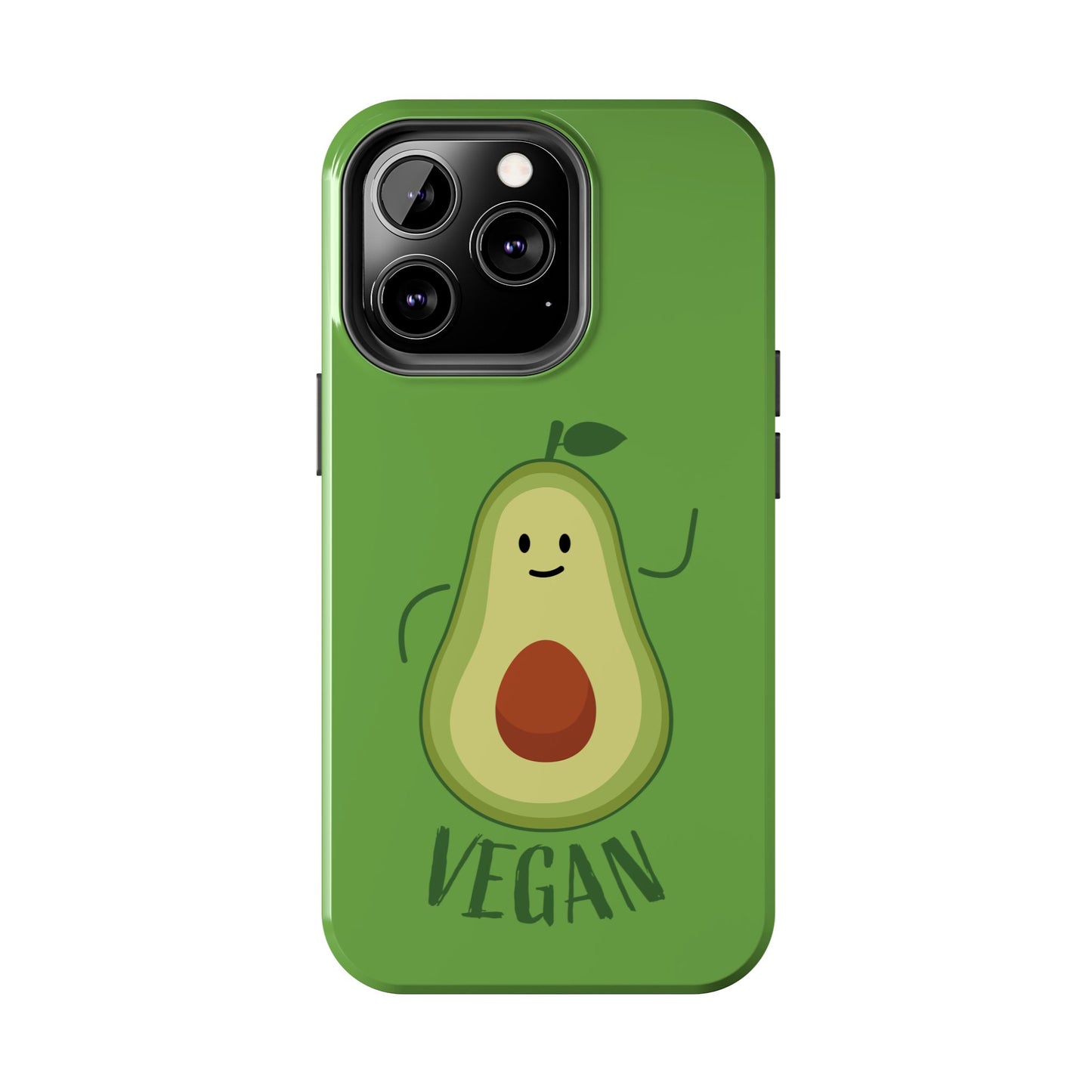 Vegan Avocado Tough Phone Case - Cute & Durable Phone Cover - for iPhone