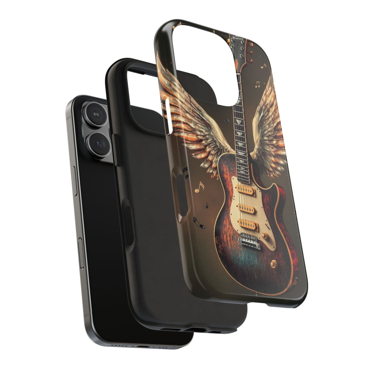 Inspirational Guitar Wing Phone Case - Tough Protection for Music Lovers