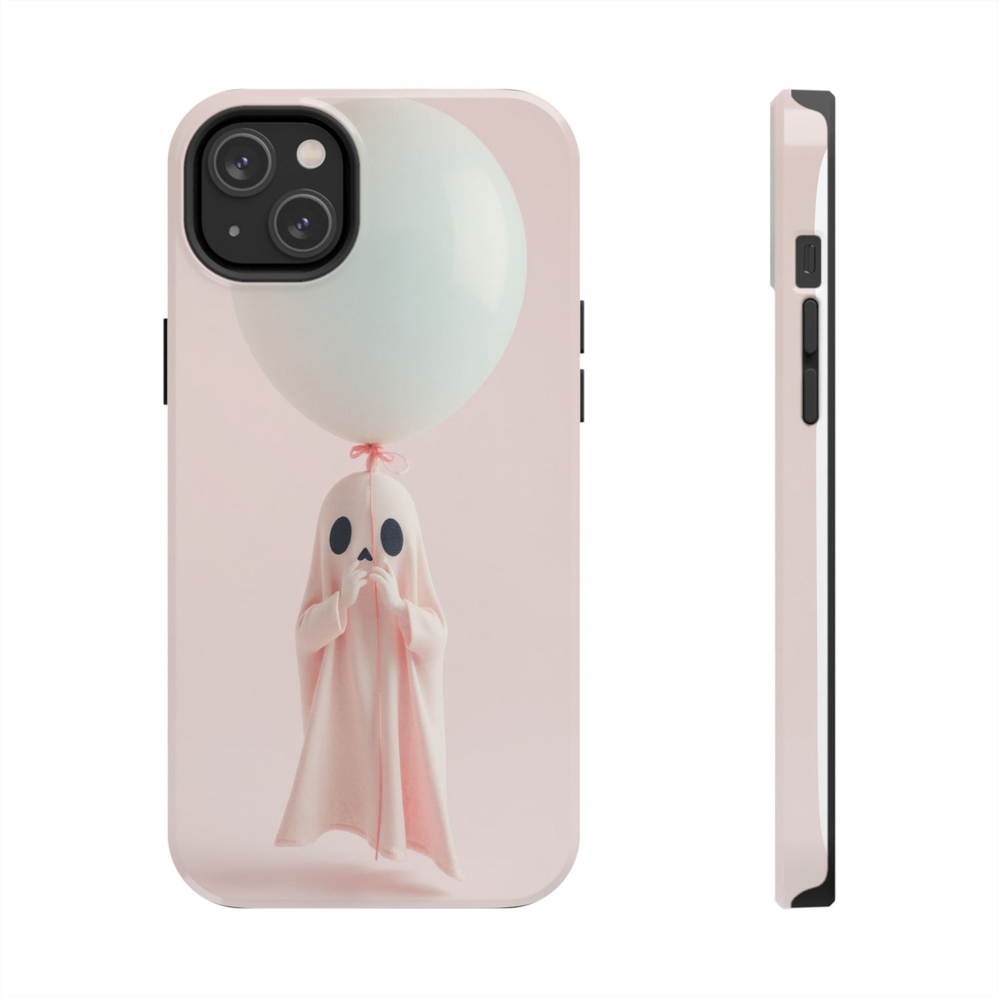 Cute Ghost Phone Case with Balloon - Tough Protection for Spooky Vibes