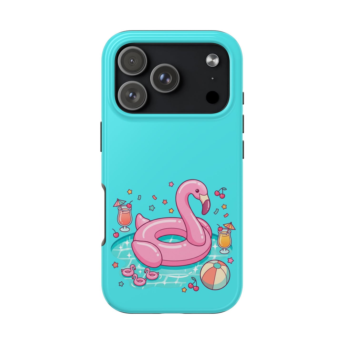 Flamingo Pool Party iPhone Case