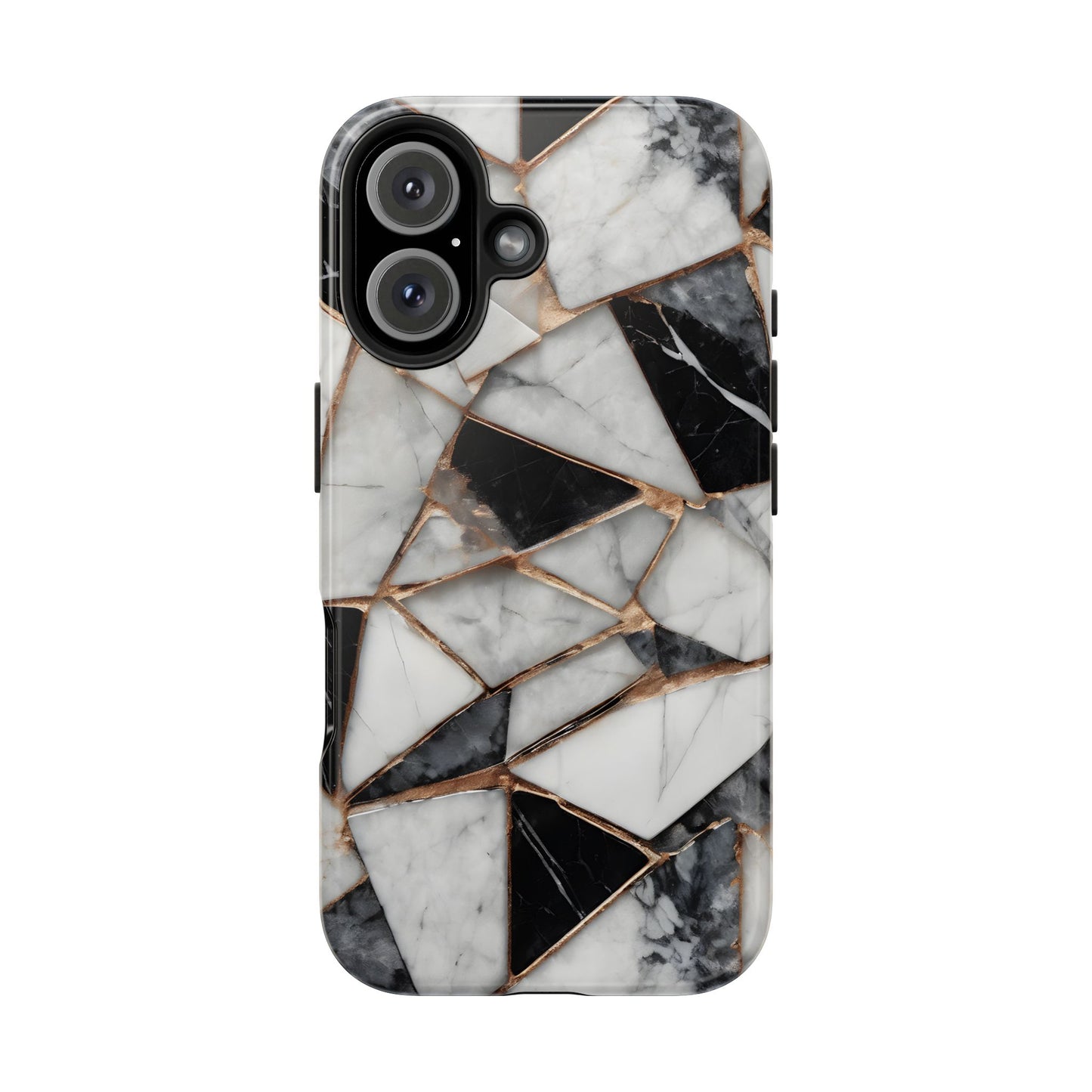 Elegant Marble Tough Phone Case - Stylish Protection for iPhone