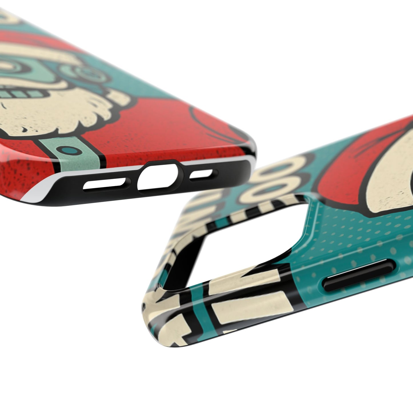 Santa Robot Phone Case - Durable Tough Design for Holidays