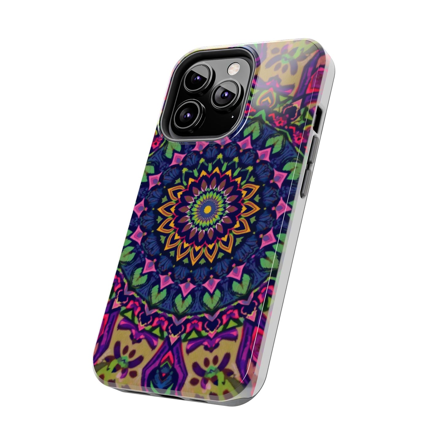 Vibrant Mandala Tough Phone Case - Colorful, Purple Fusion, Durable Protection for Your Device - for iPhone