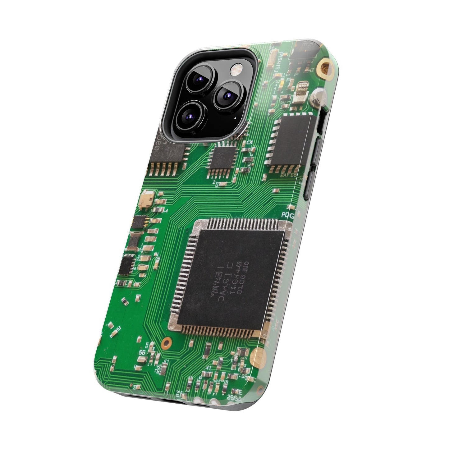 Circuit Board Tough Phone Case - Durable Tech Design
