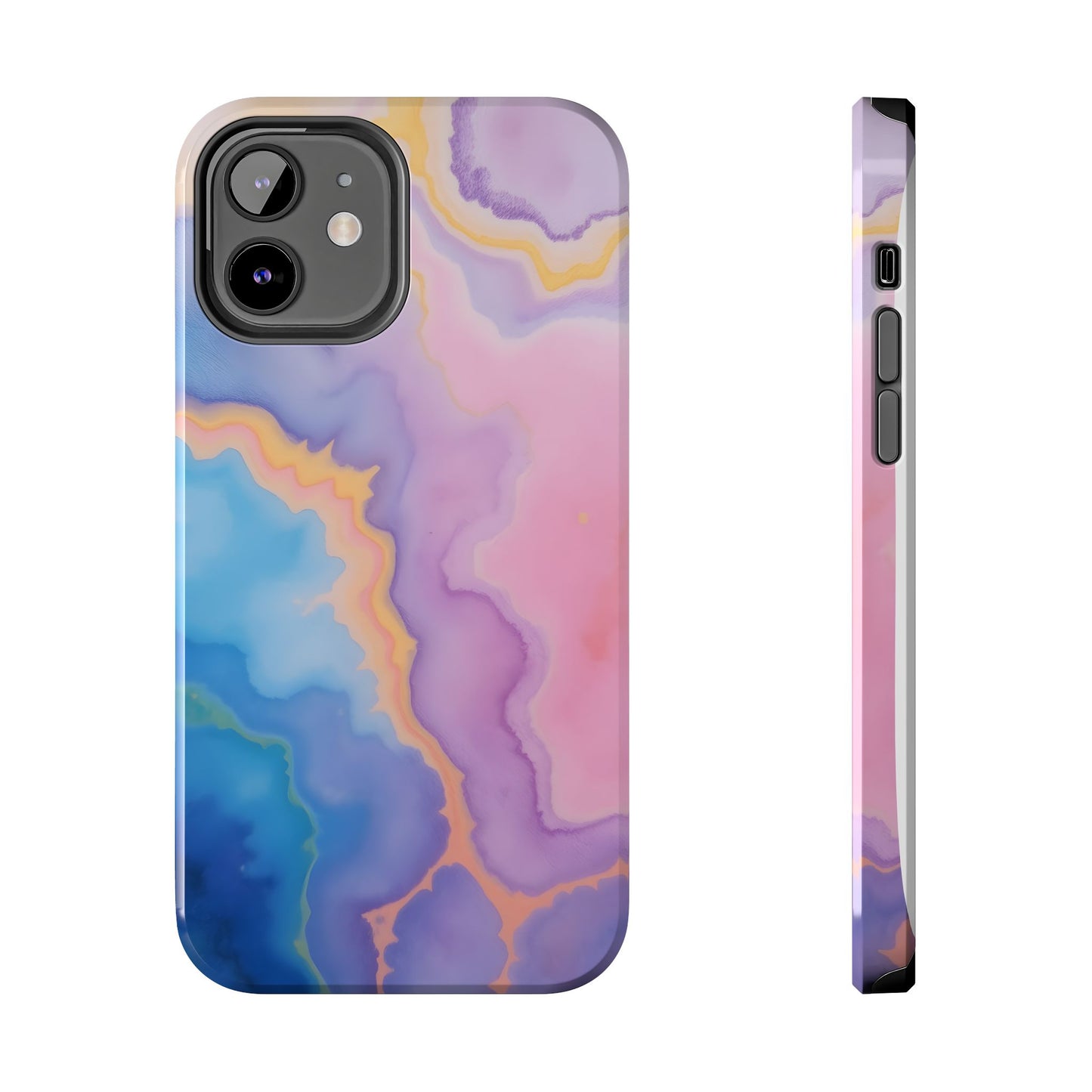 Watercolor Abstract Colors Tough Phone Case - Protective Cover for iPhone