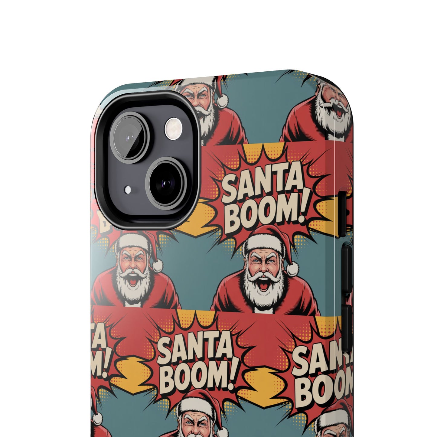 Festive Santa Boom Pattern Tough Phone Case