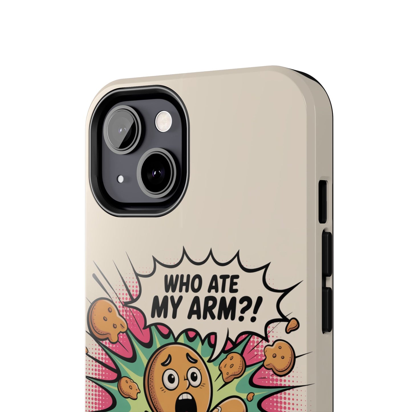 Funny Gingerbread Man Phone Case - Who Ate My Arm? Tough Protection