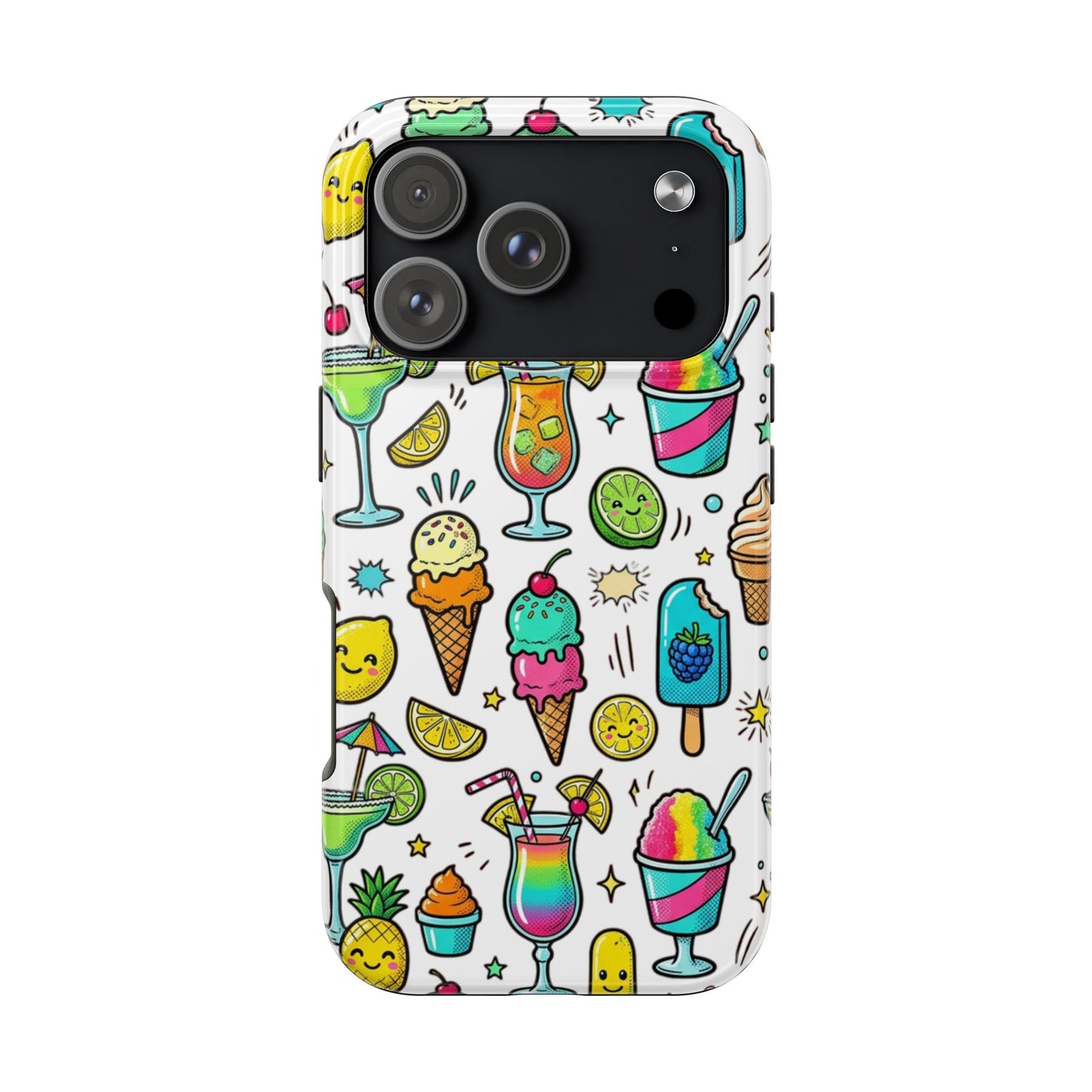 Tough Phone Case — Summer Ice Cream & Cocktails Pattern