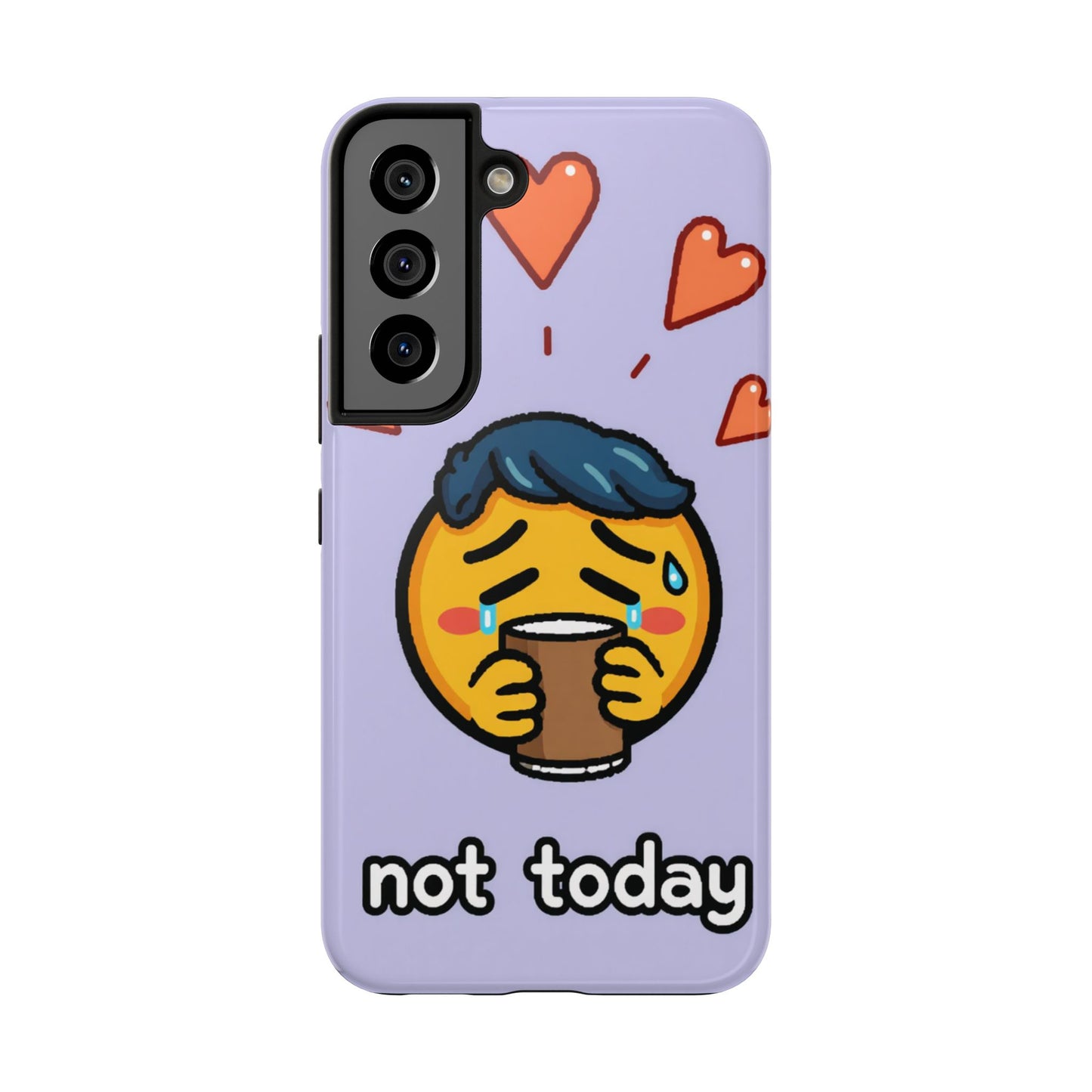 Cute Tough Phone Case - 'Not Today' Emoji Design