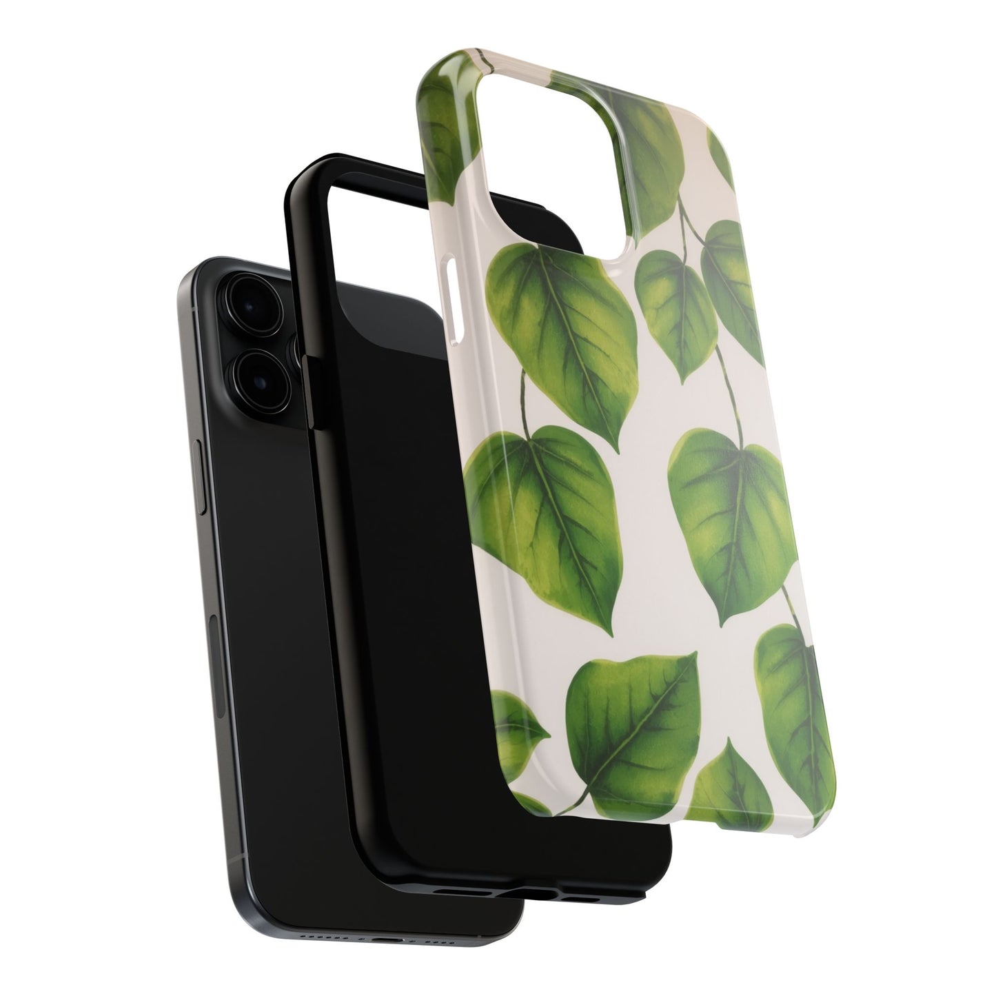 Tough Phone Cases with Green Leaf Design | Eco-Friendly Protection for Nature Lovers
