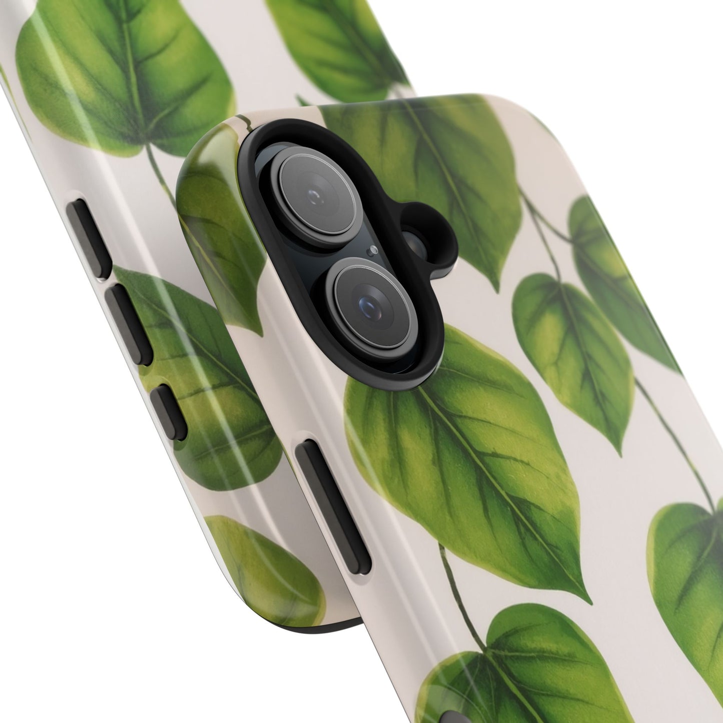 Tough Phone Cases with Green Leaf Design | Eco-Friendly Protection for Nature Lovers
