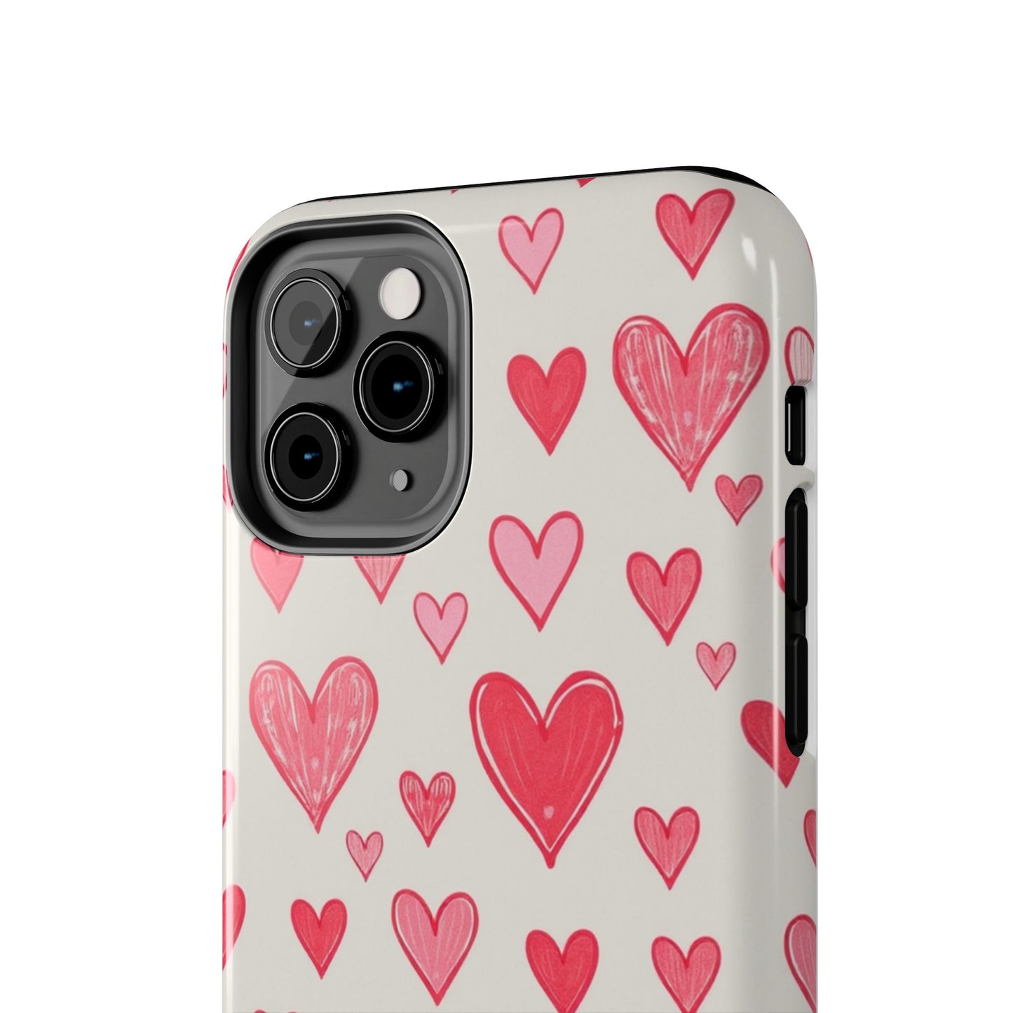 Heart Pattern Tough Phone Case - Cute and Stylish Protection