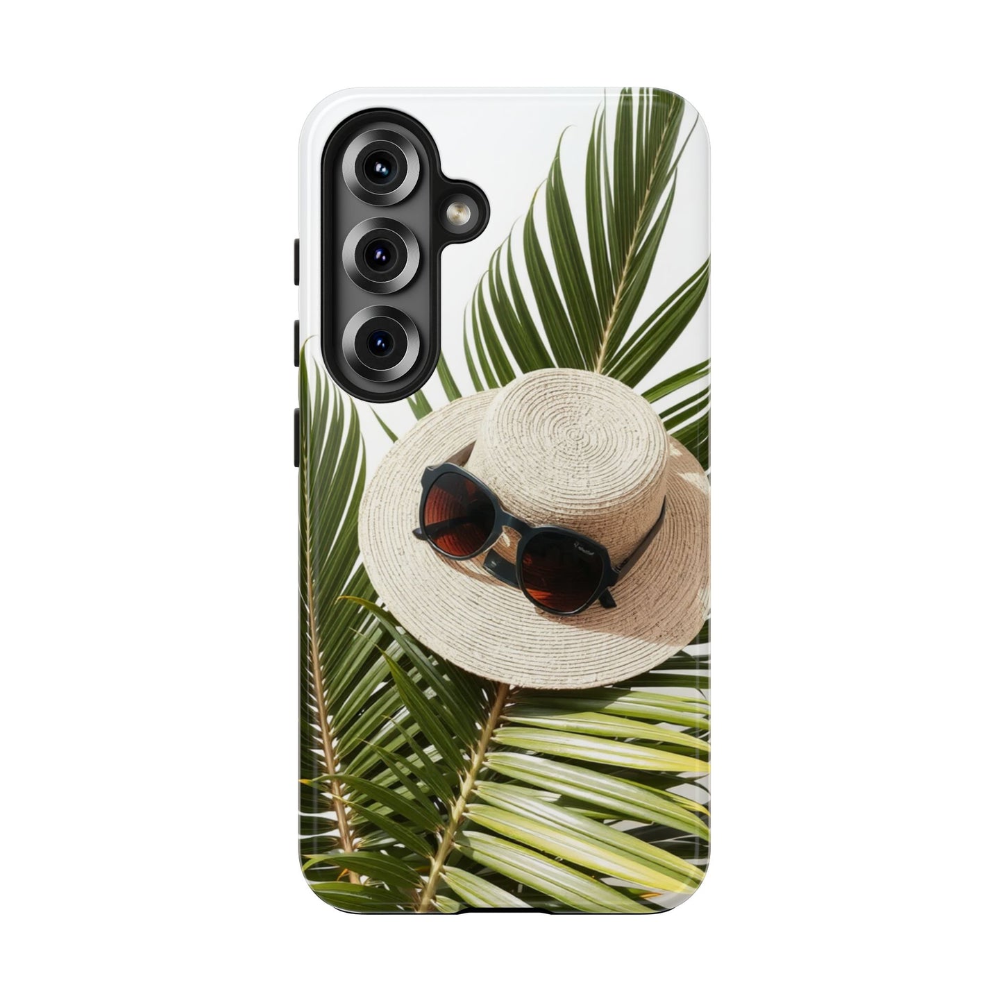 Tropical Phone Case - Summer Vibes with Hat & Sunglasses Design