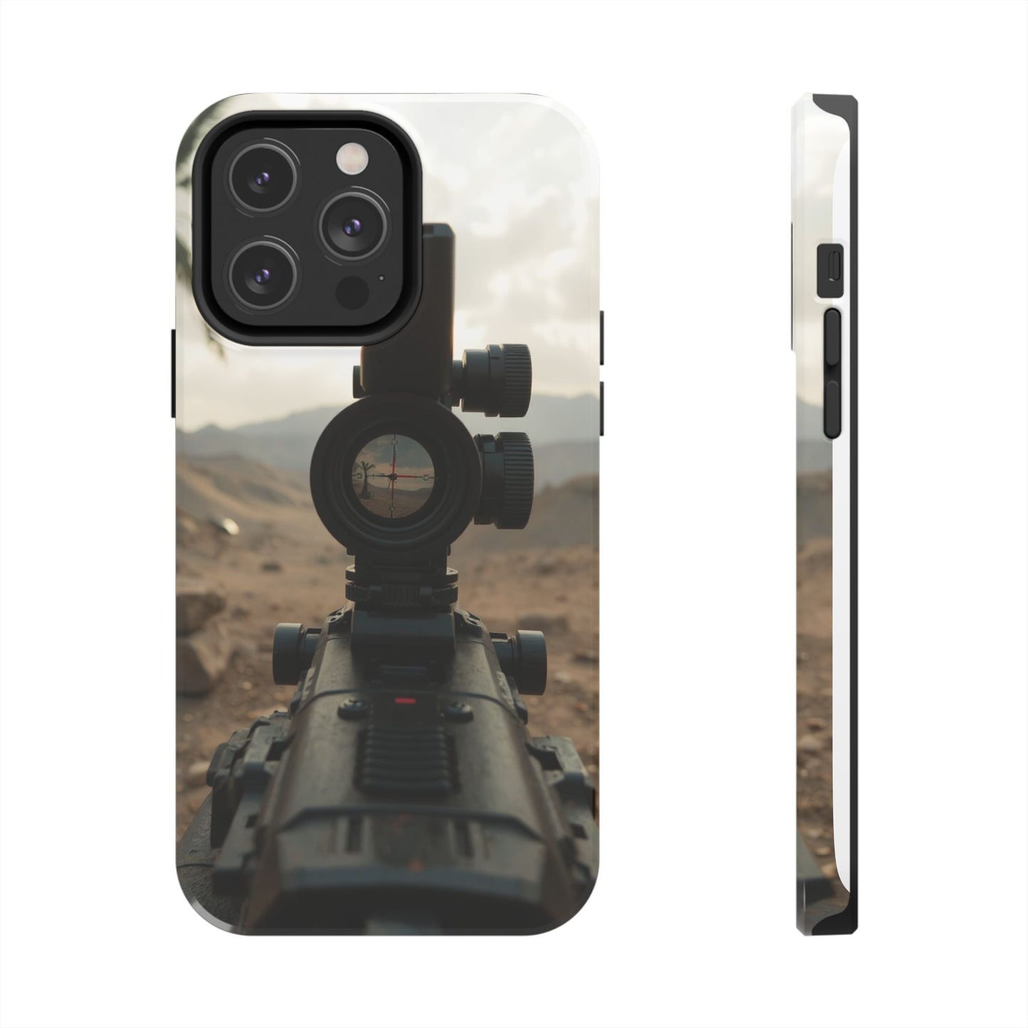 Tough Phone Case with Sniper Scope Design - Durable & Stylish Protection for Outdoors Enthusiasts