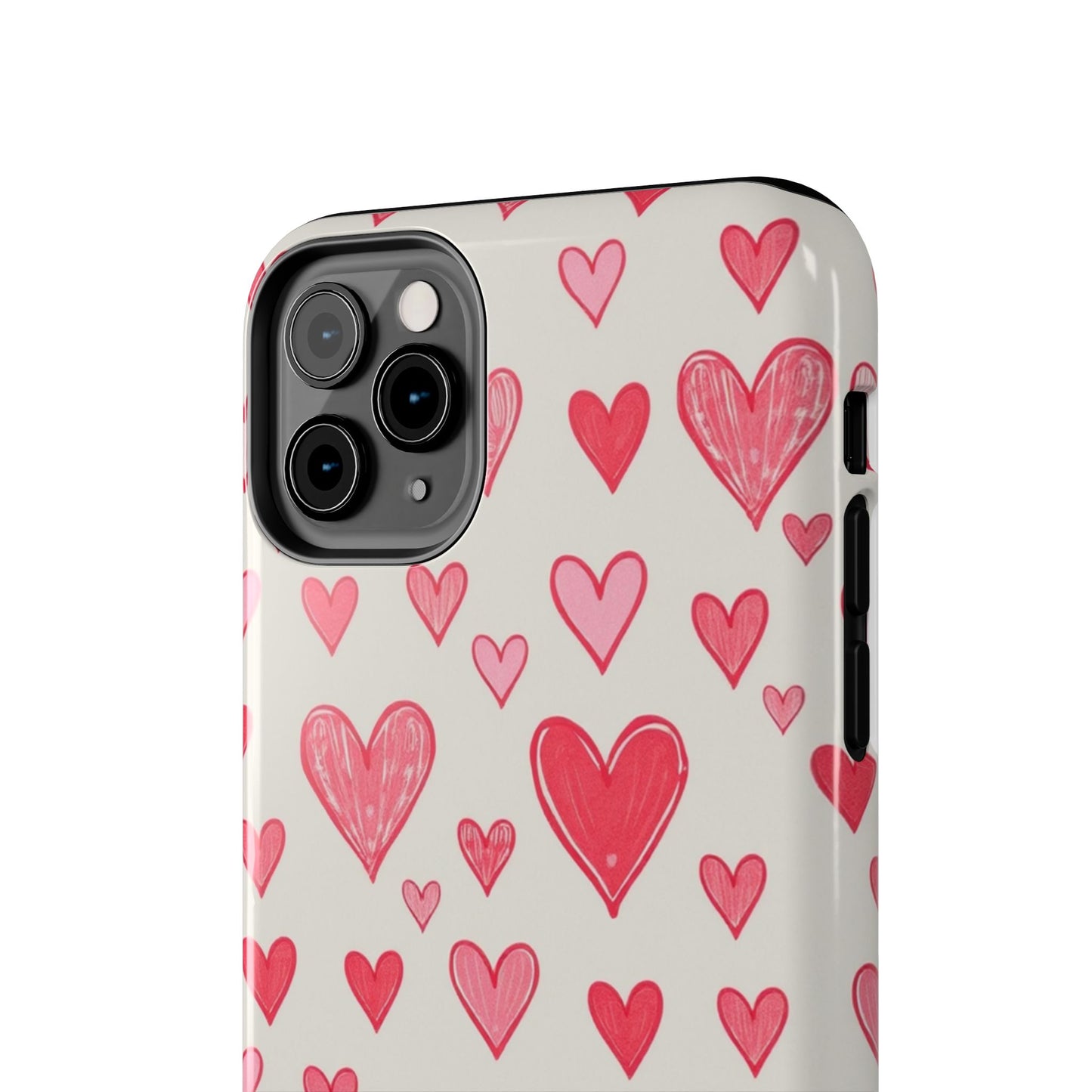 Heart Pattern Tough Phone Case - Cute and Stylish Protection