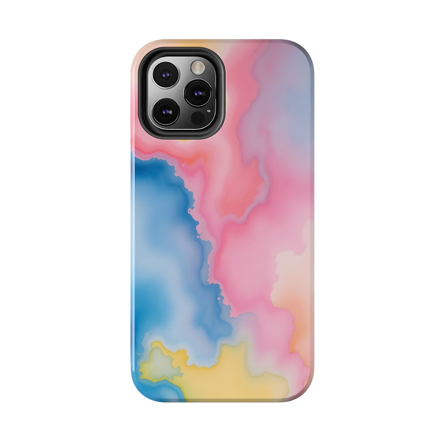 Painted Watercolor Tough Phone Case - Durable Protection with Artistic Vibes - for iPhone