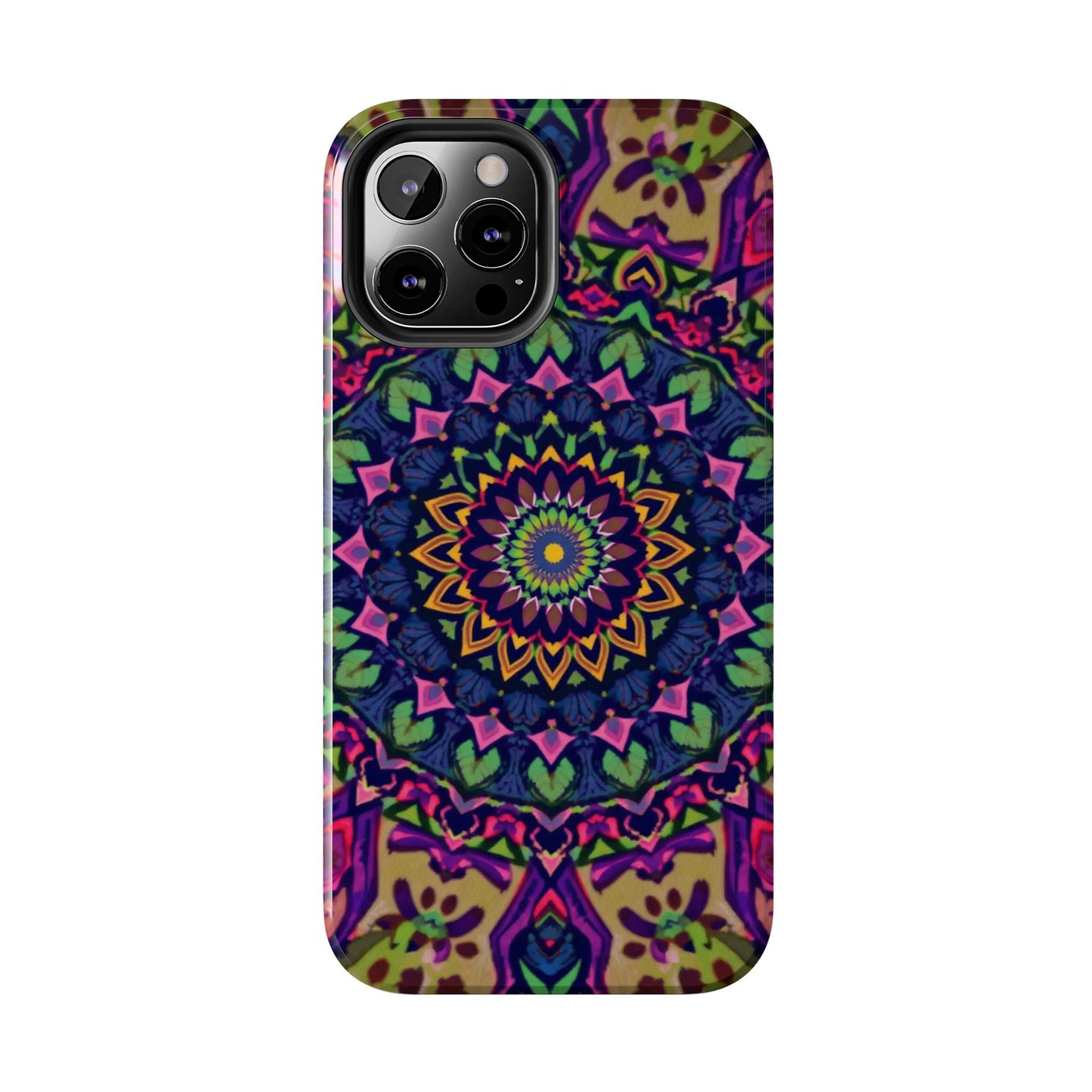 Vibrant Mandala Tough Phone Case - Colorful, Purple Fusion, Durable Protection for Your Device - for iPhone