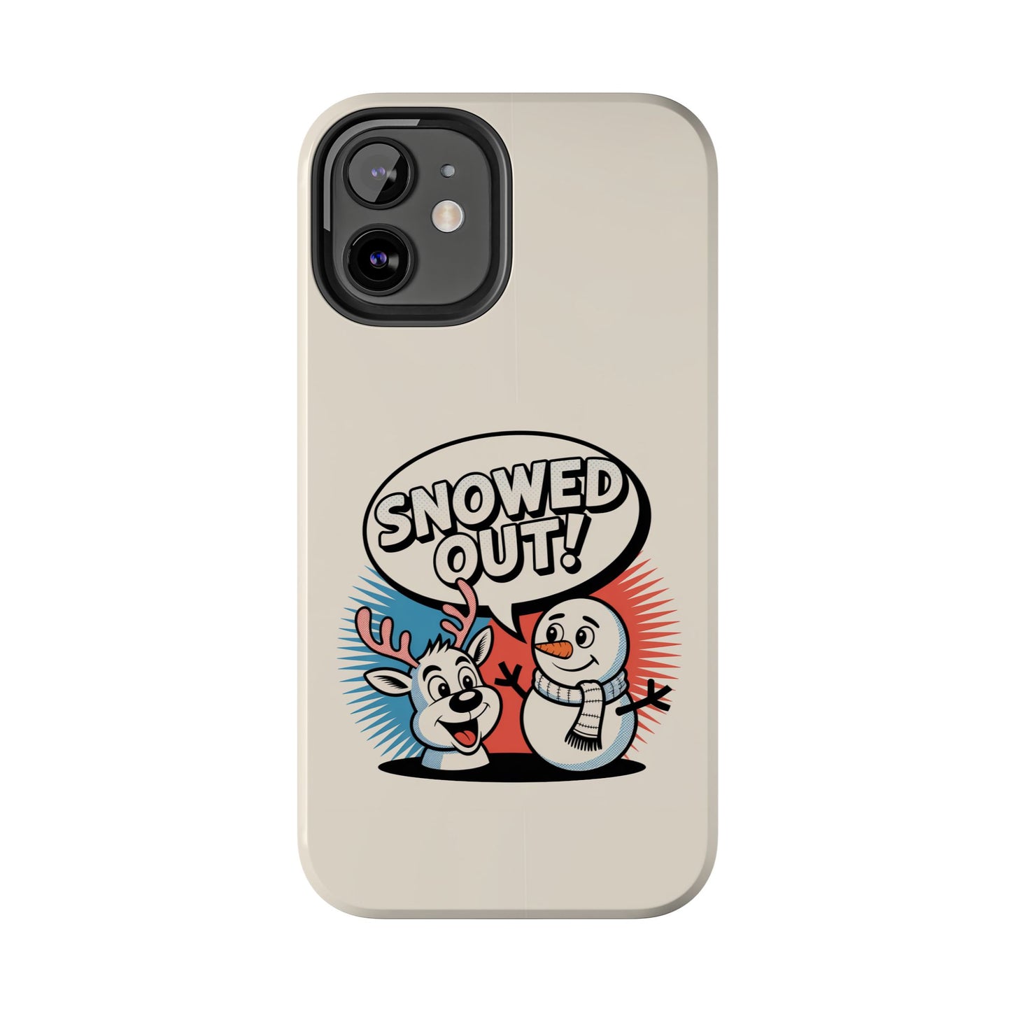 Snowman & Reindeer Tough Phone Case - Snowed Out Holiday Design