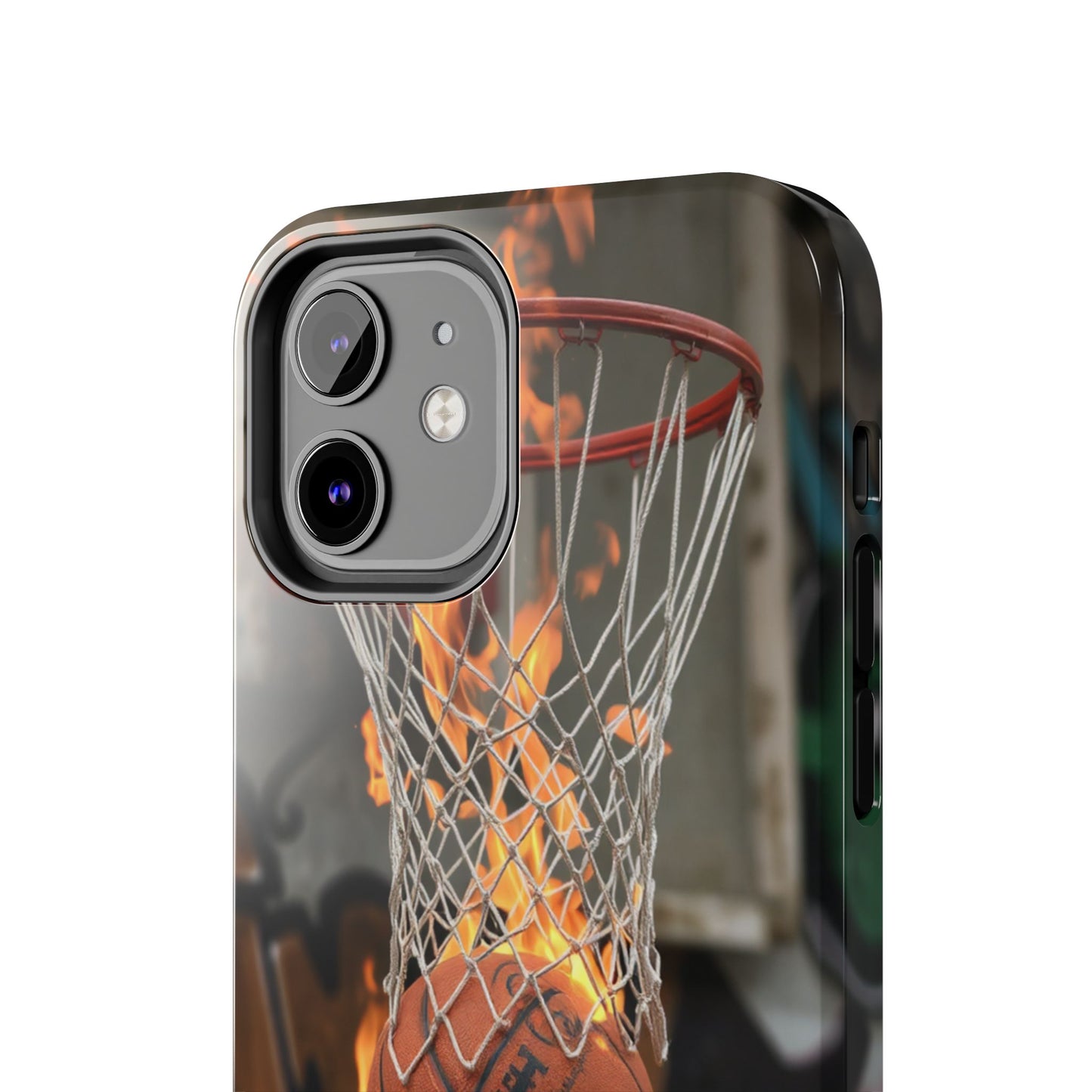 Fire Basketball Tough Phone Case - Durable Sporty Design for Athletes & Fans