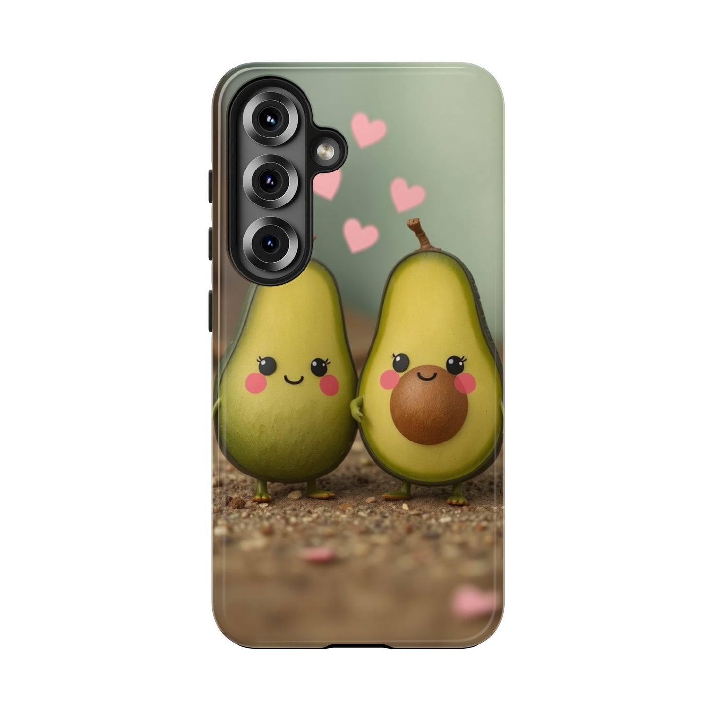 Cute Avocado Phone Case, Funny Tough Case, Quirky Phone Accessory, Gifts for Foodies, Valentine's Day Present