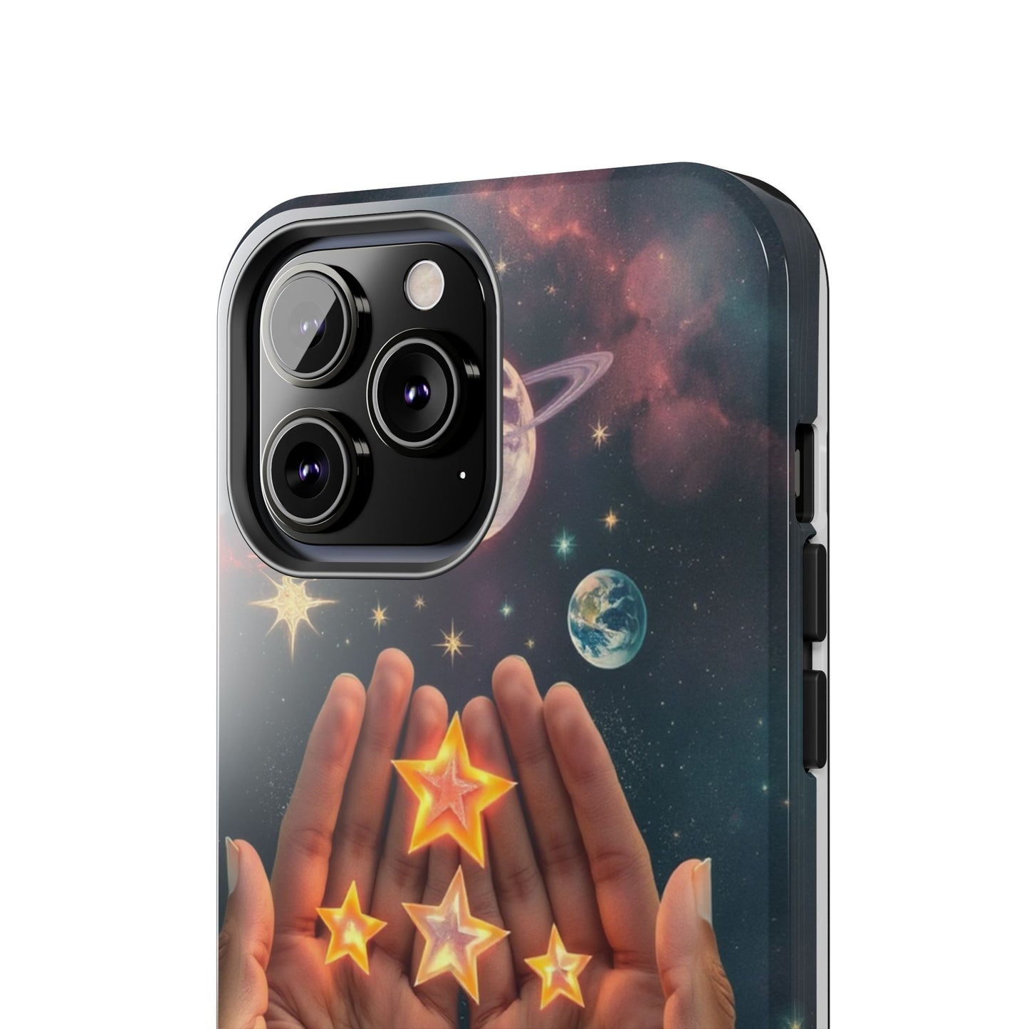 Galaxy Hands Tough Phone Case - Celestial Design for Star Lovers