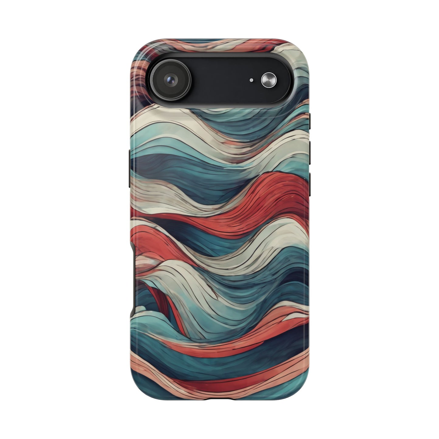Abstract Waves Tough Phone Case - Stylish & Durable Phone Protection - for iPhone