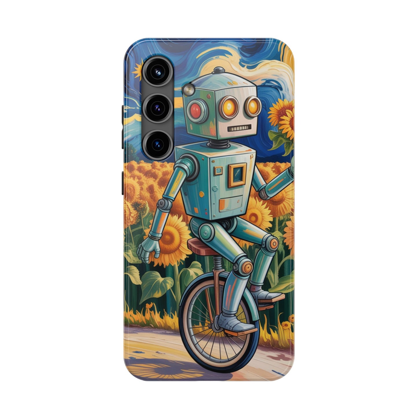 Robot Cycle Tough Phone Case - Durable & Unique Design