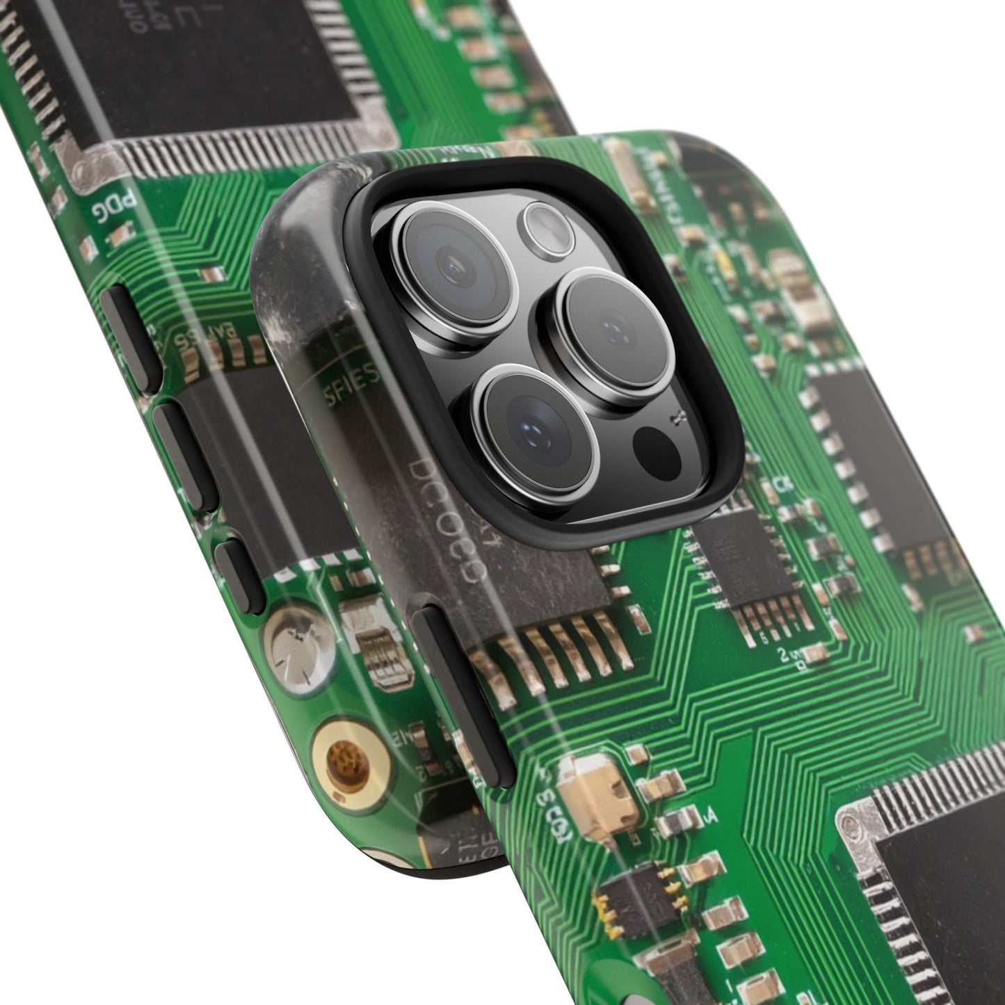 Circuit Board Tough Phone Case - Durable Tech Design