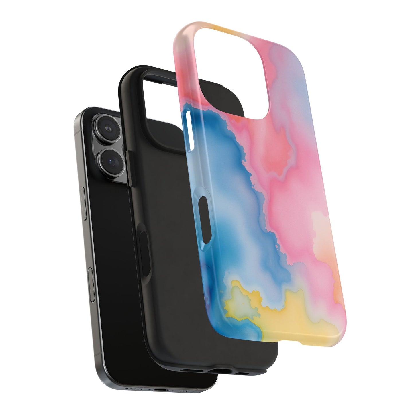 Painted Watercolor Tough Phone Case - Durable Protection with Artistic Vibes - for iPhone