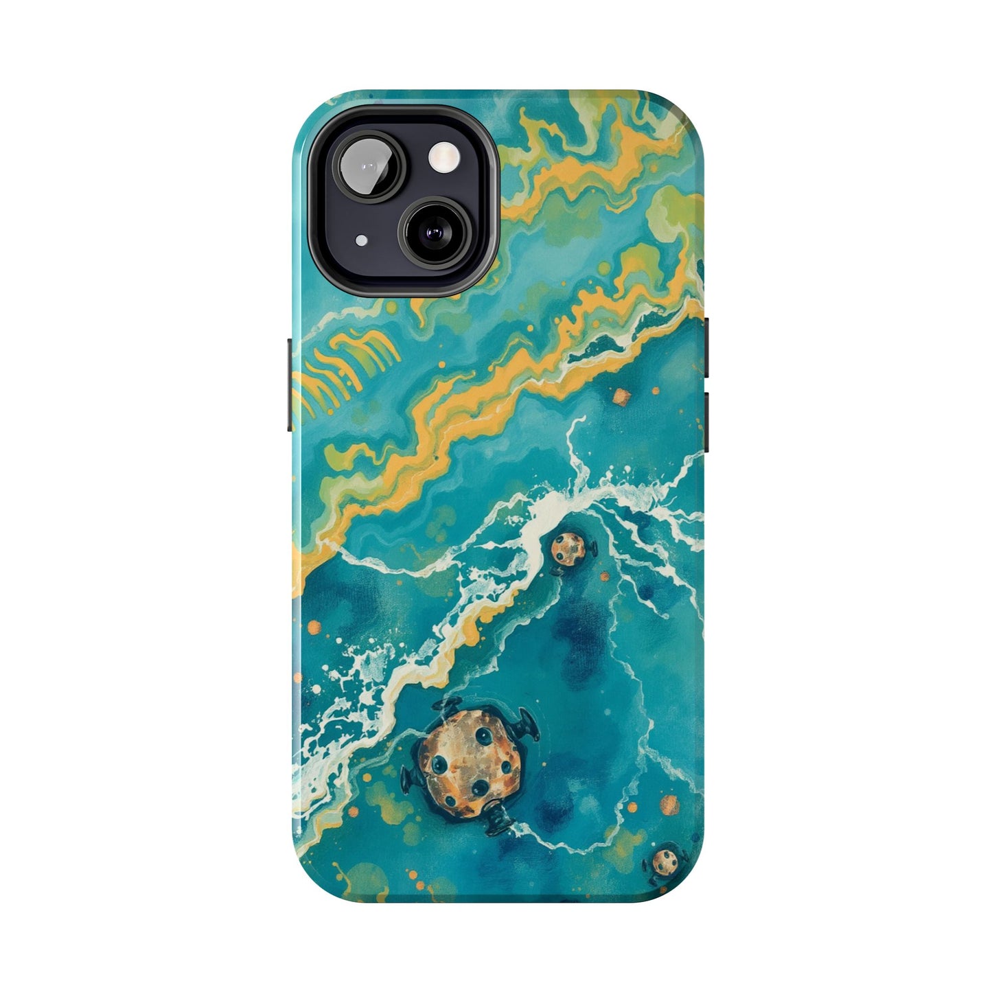 Ocean Wave Tough Phone Case – Durable Protection with Abstract Art Design