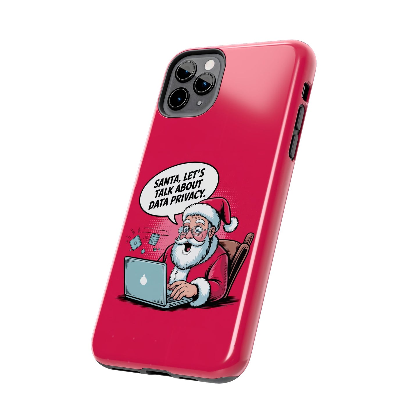 Santa Data Privacy Design Tough iPhone Case for Christmas
