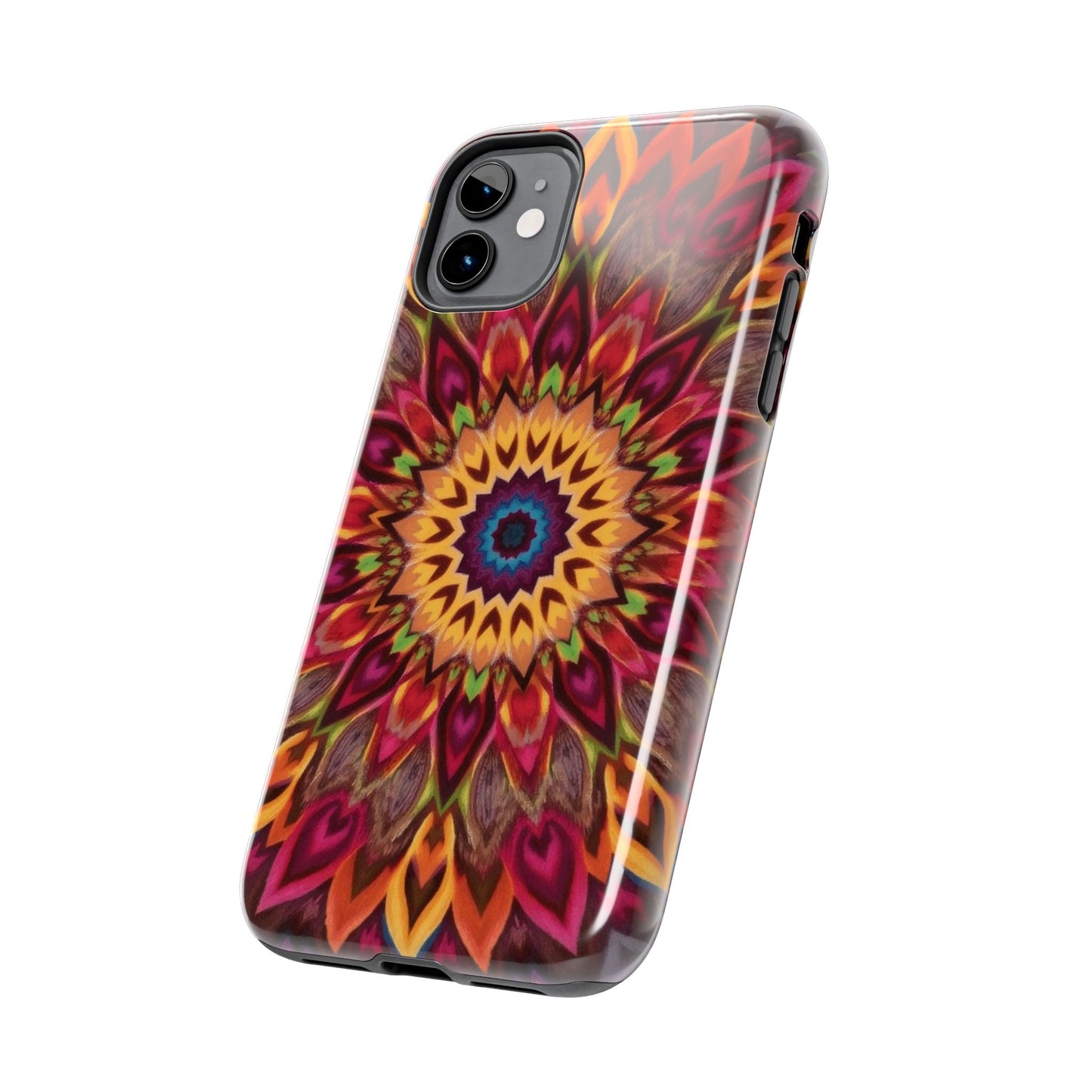 Vibrant Floral Mandala Tough Phone Case | Stylish and Durable Protection - for iPhone
