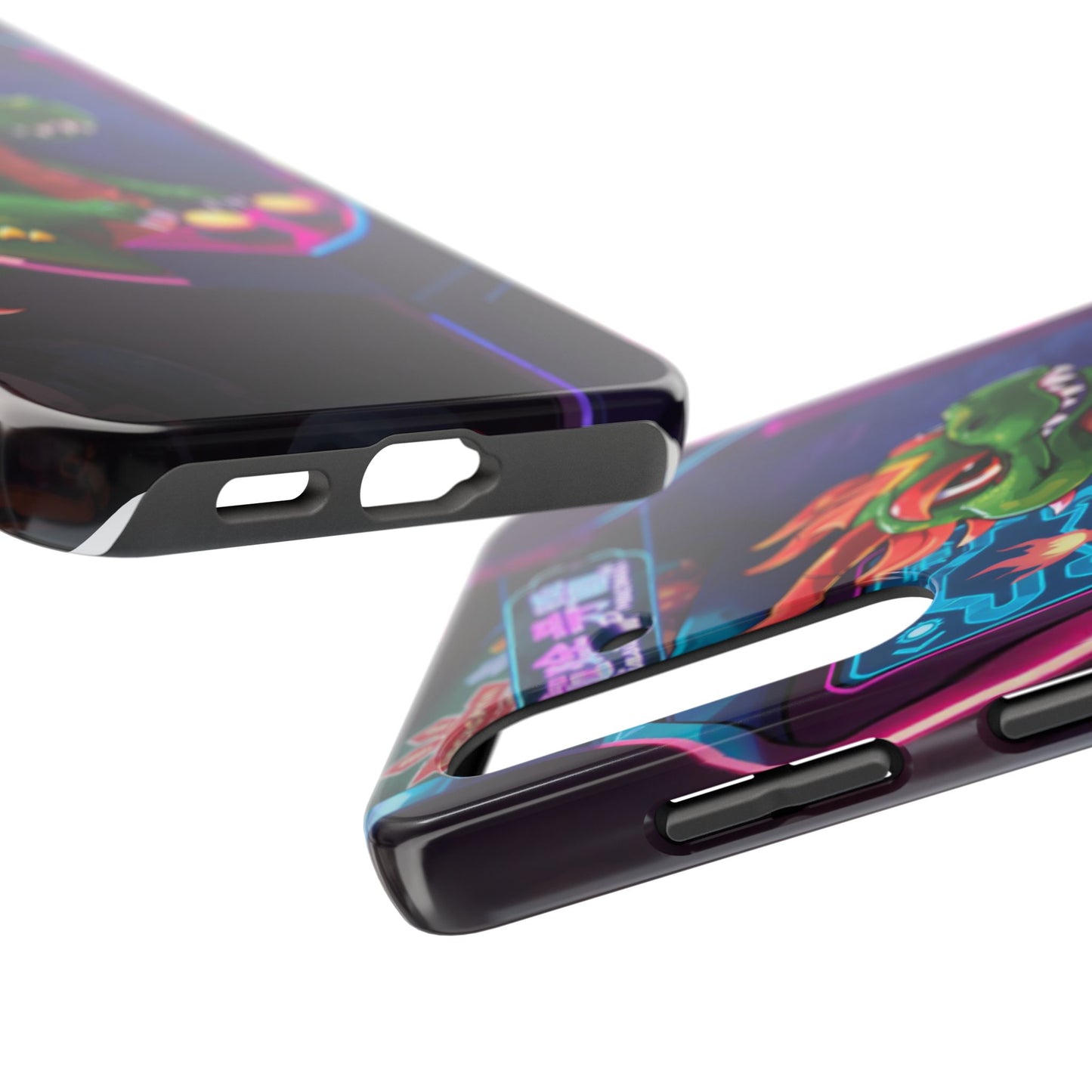 Retro Gamer Tough Phone Case with Dragon Design
