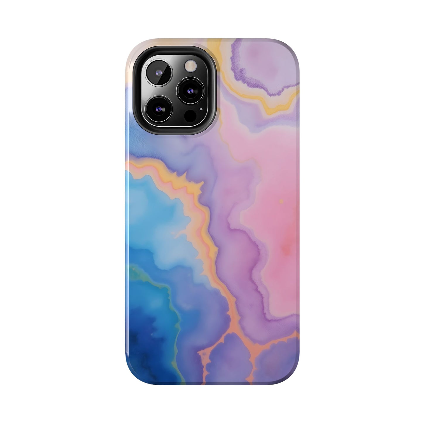 Watercolor Abstract Colors Tough Phone Case - Protective Cover for iPhone