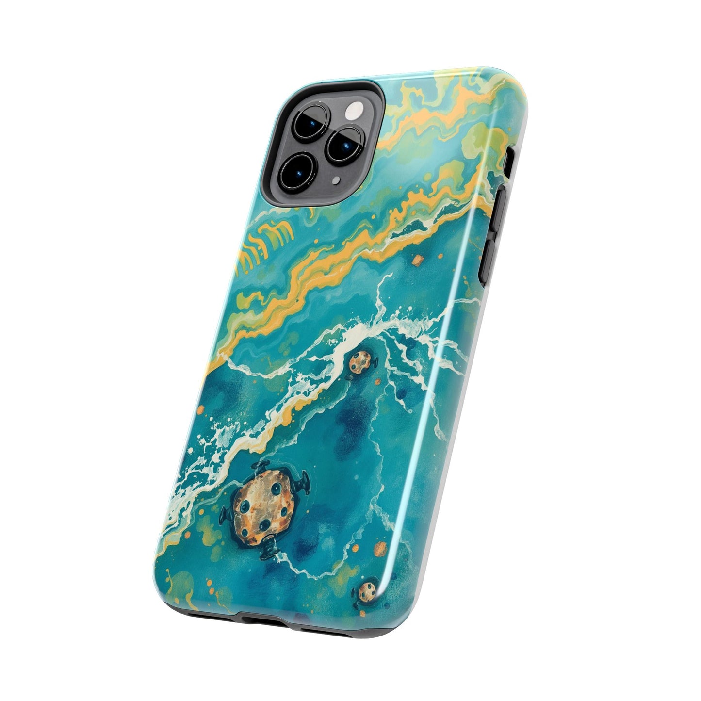 Ocean Wave Tough Phone Case – Durable Protection with Abstract Art Design
